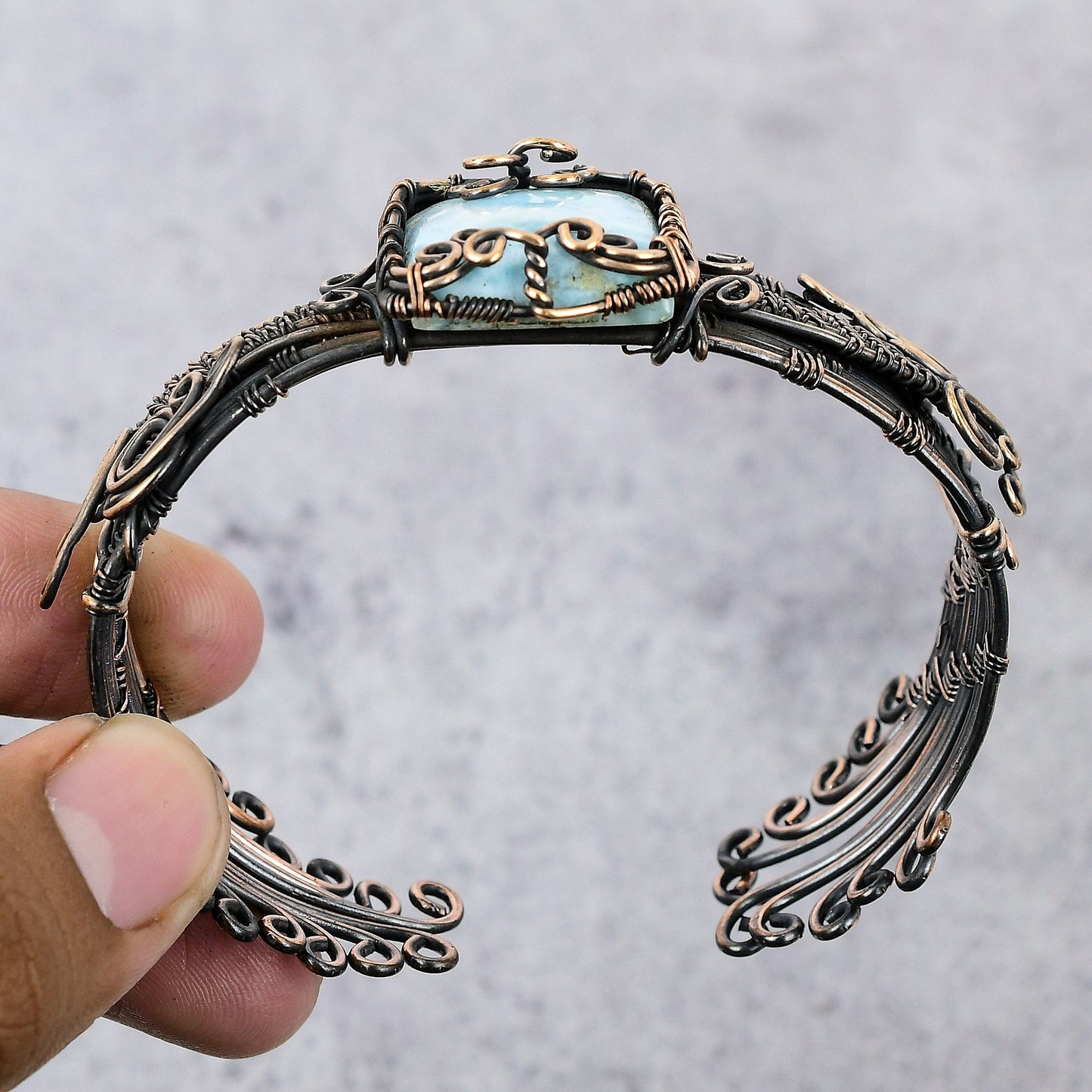 Blue Larimar Gemstone Bracelet