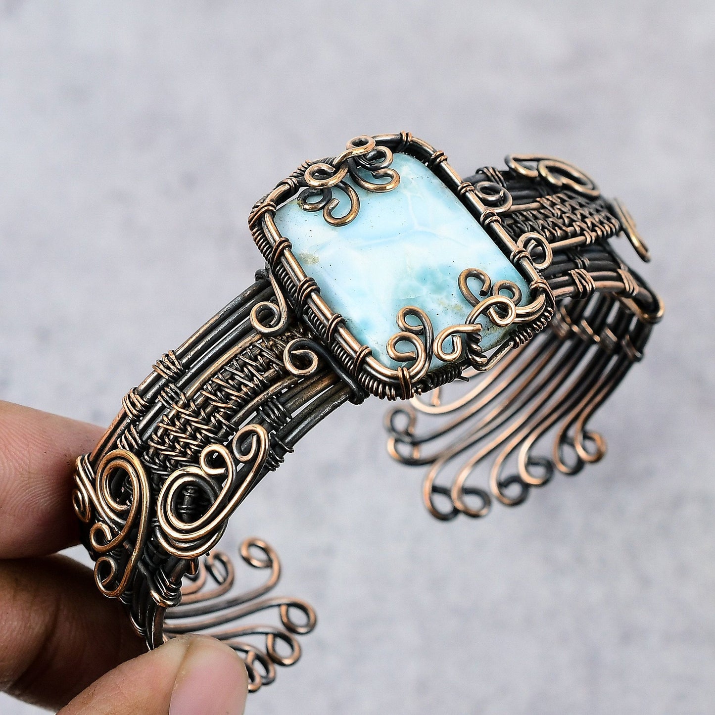 Blue Larimar Gemstone Bracelet