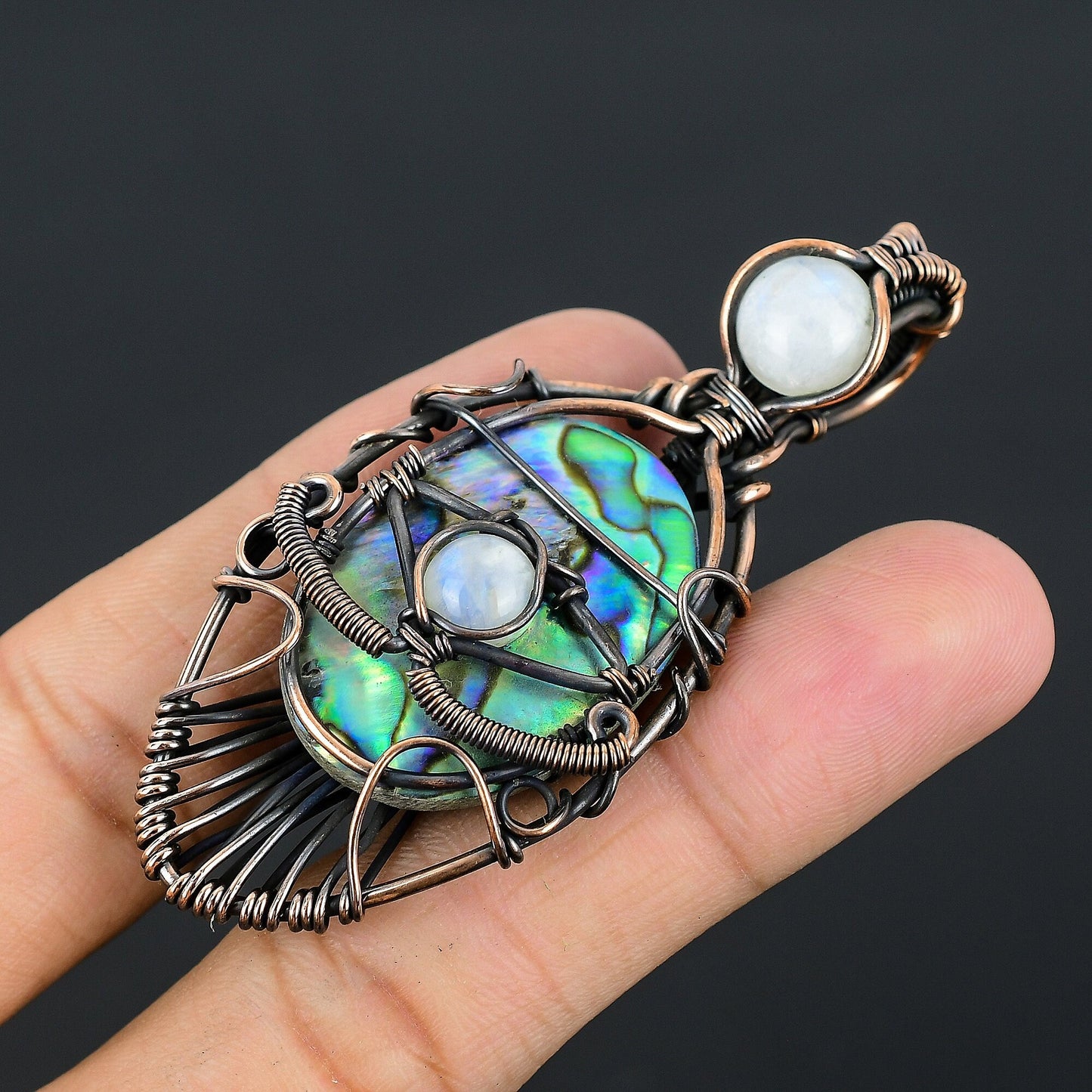 Blue Abalone Gemstone Pendant