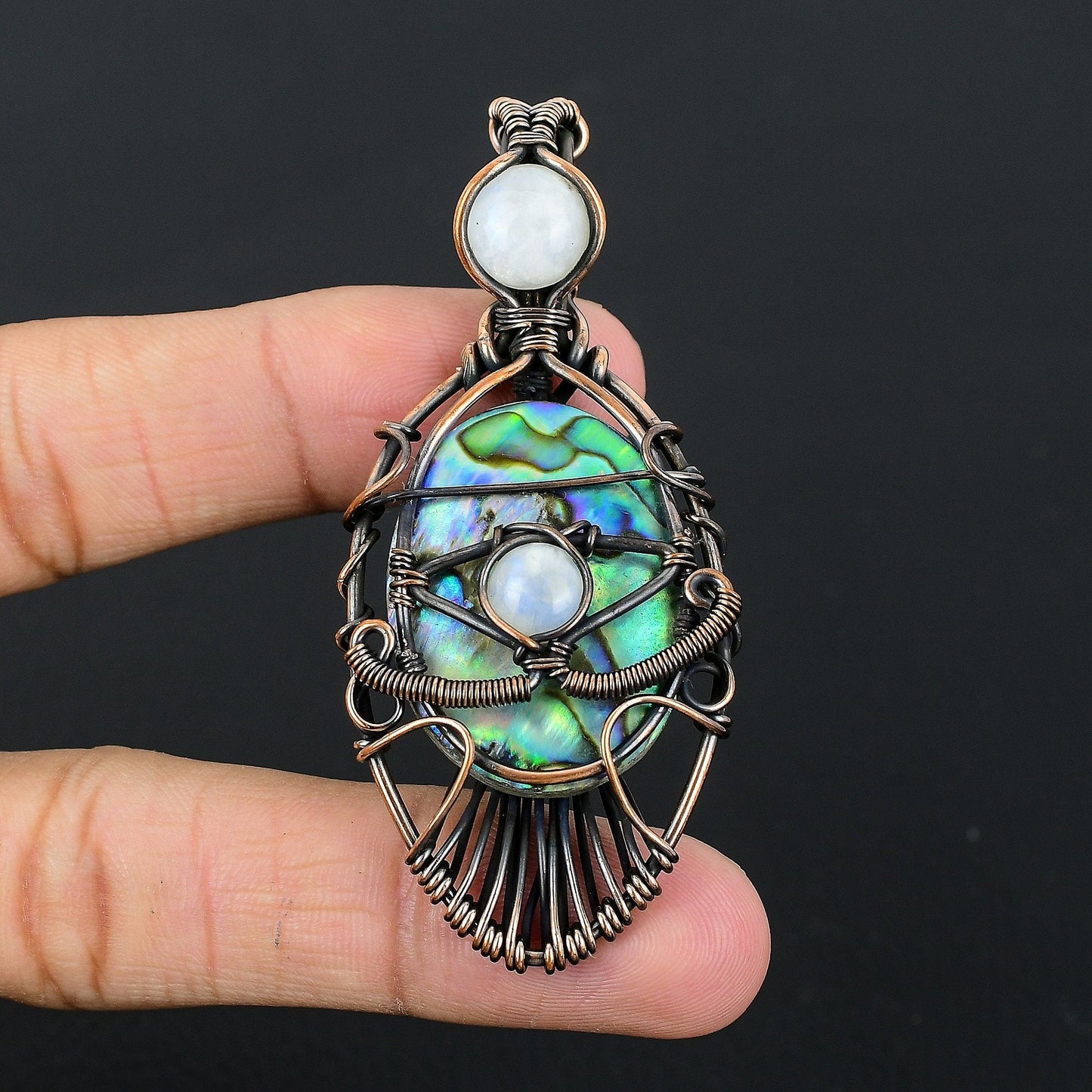 Blue Abalone Gemstone Pendant