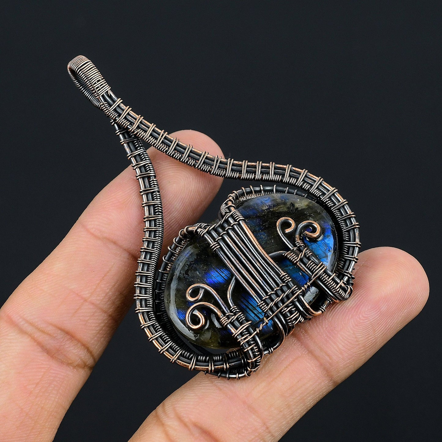 Blue Labradorite Gemstone Pendant