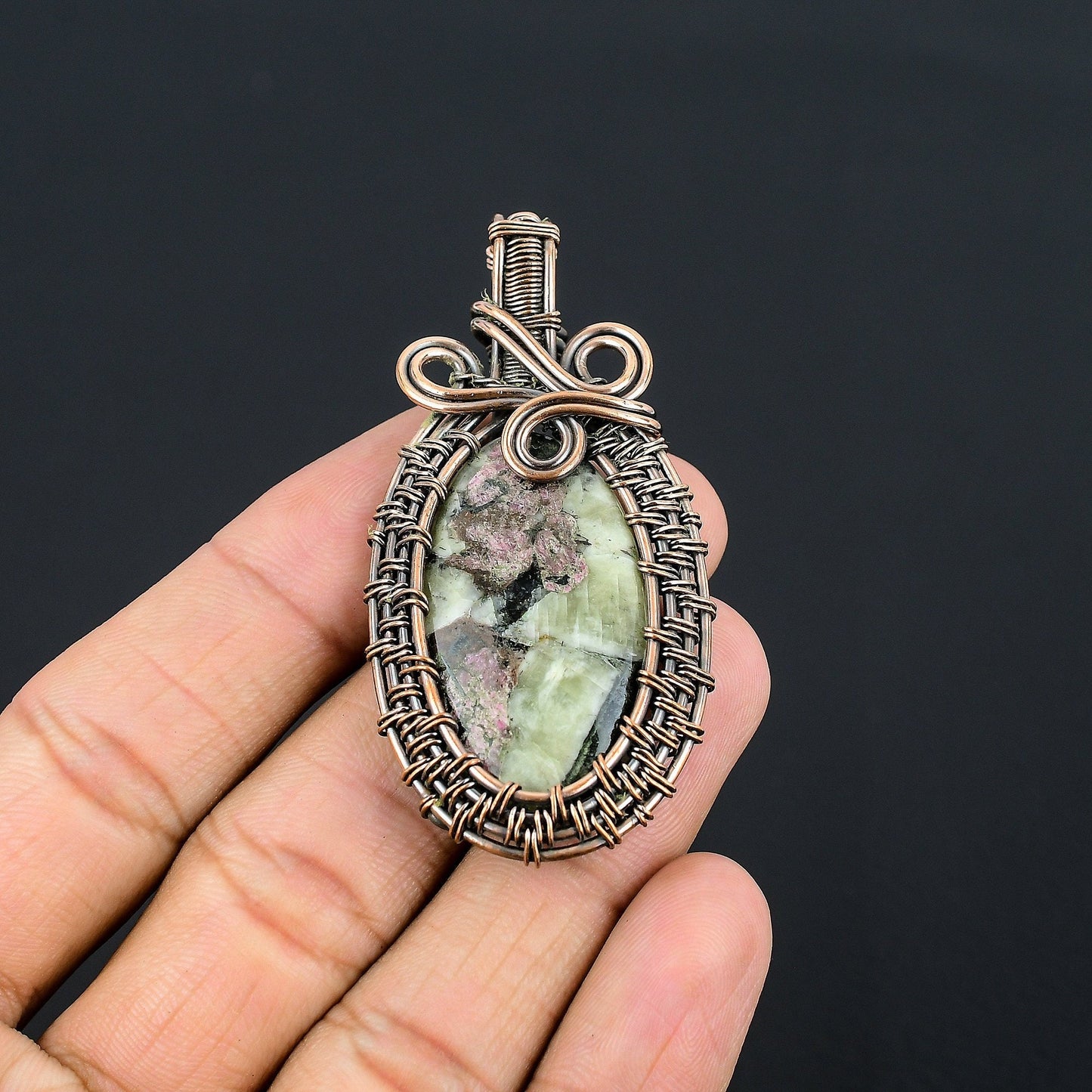Copper Edulite Gemstone Pendant