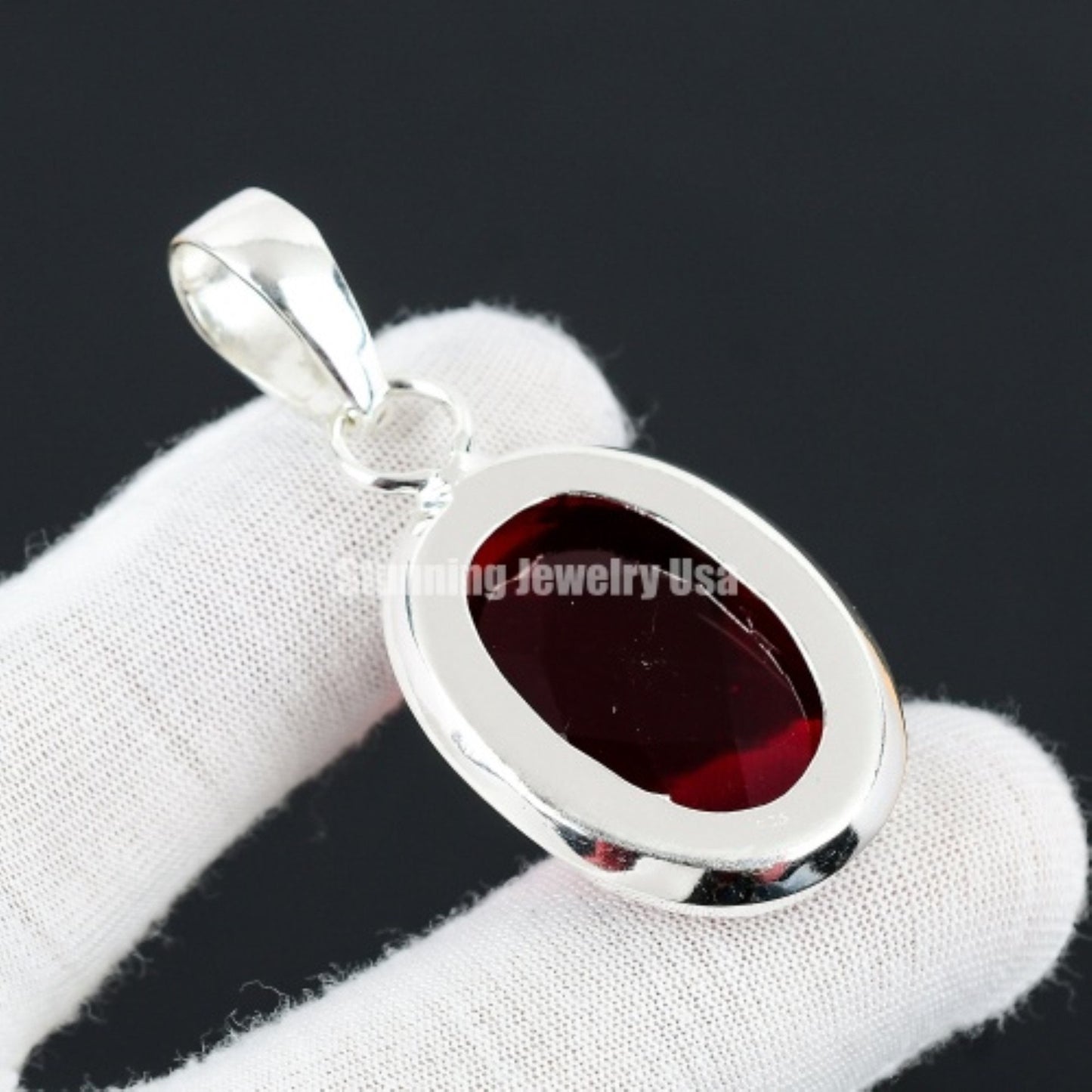 Red Garnet Gemstone Pendant