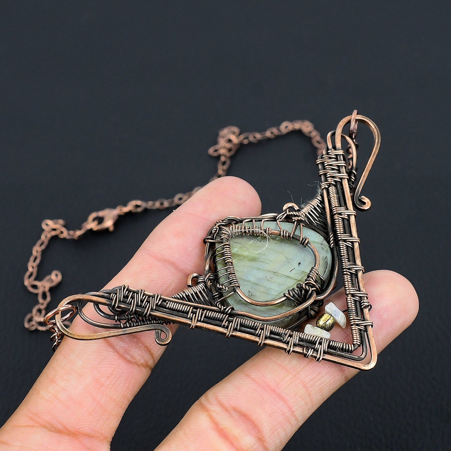 Blue Labradorite Gemstone Necklace