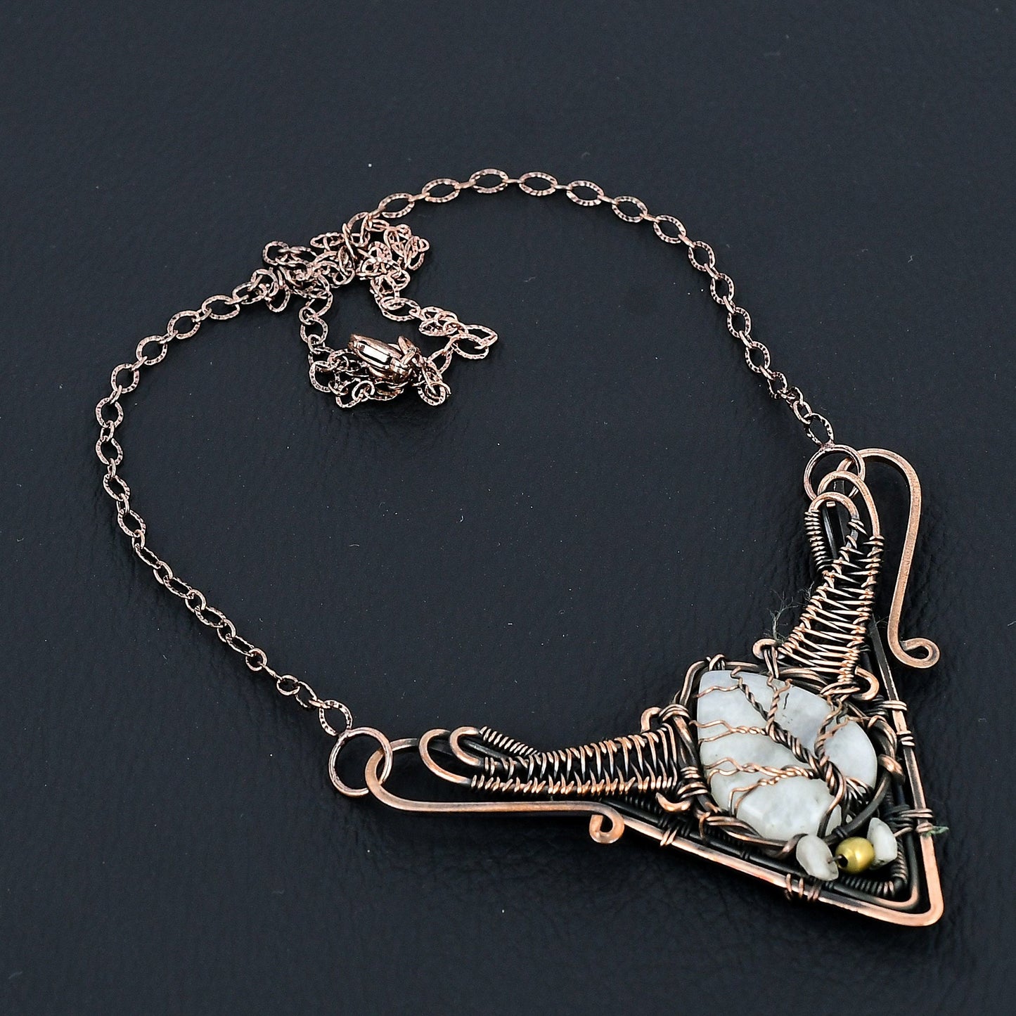 Rainbow Moonstone Gemstone Necklace