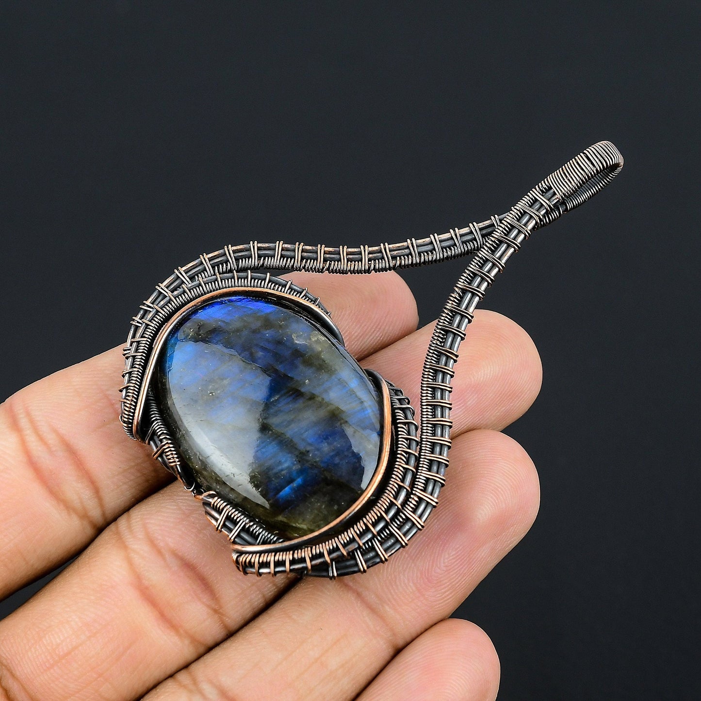 Blue Labradorite Gemstone Pendant