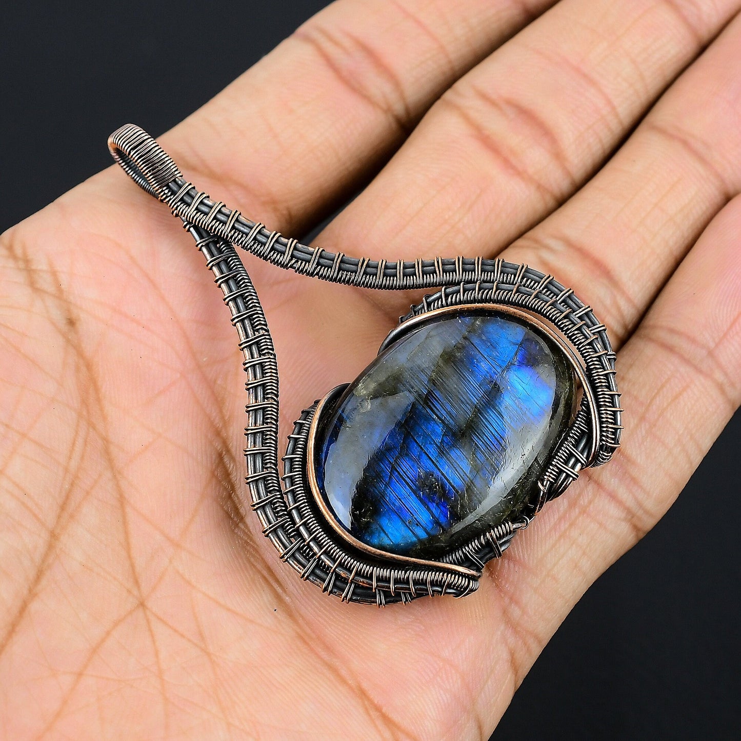 Blue Labradorite Gemstone Pendant