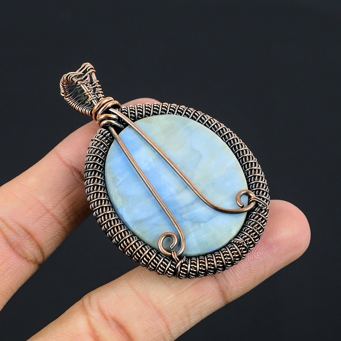 Blue Opal Gemstone Pendant