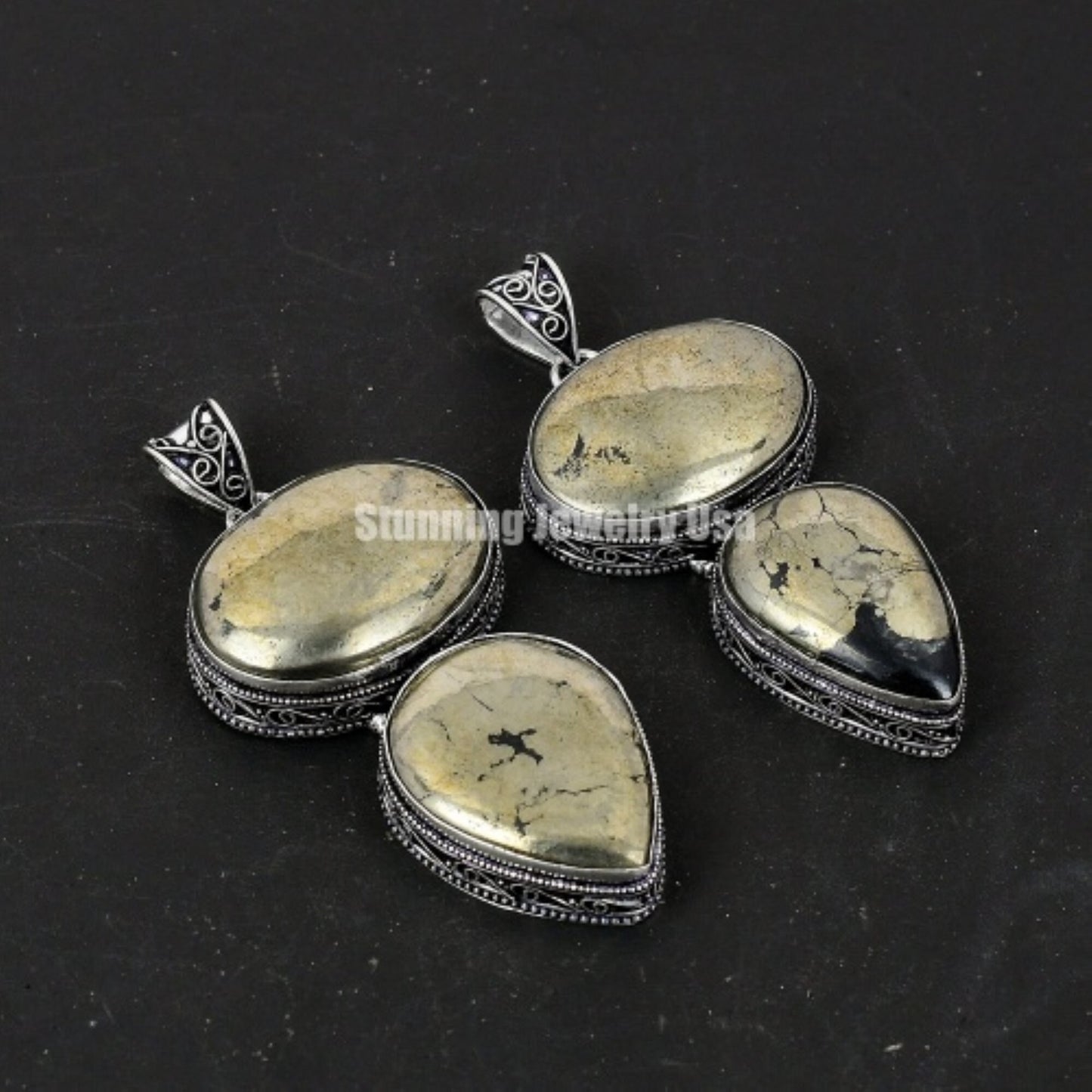 Gold Pyrite Gemstone Pendant