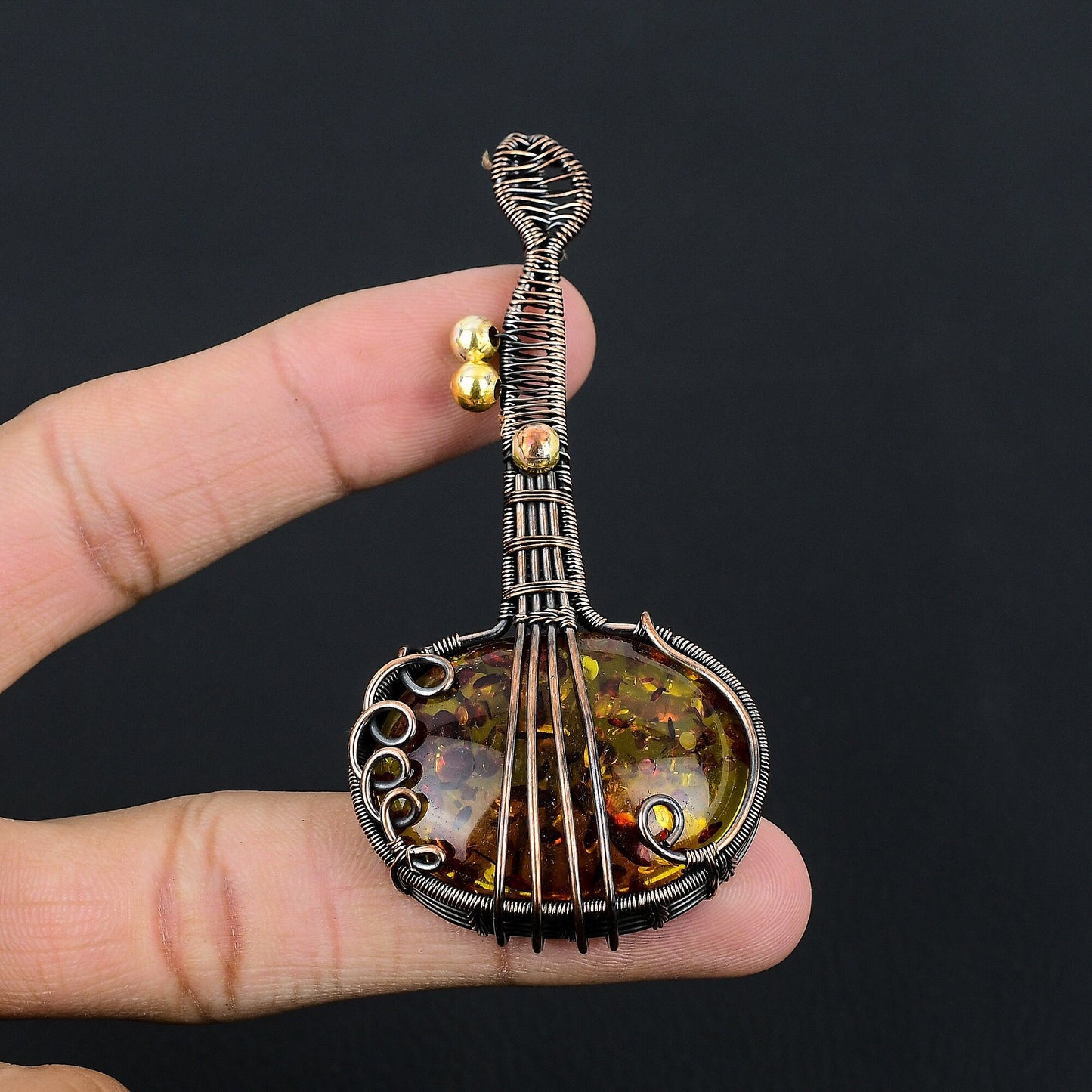 Honey Baltic Amber Gemstone Pendant