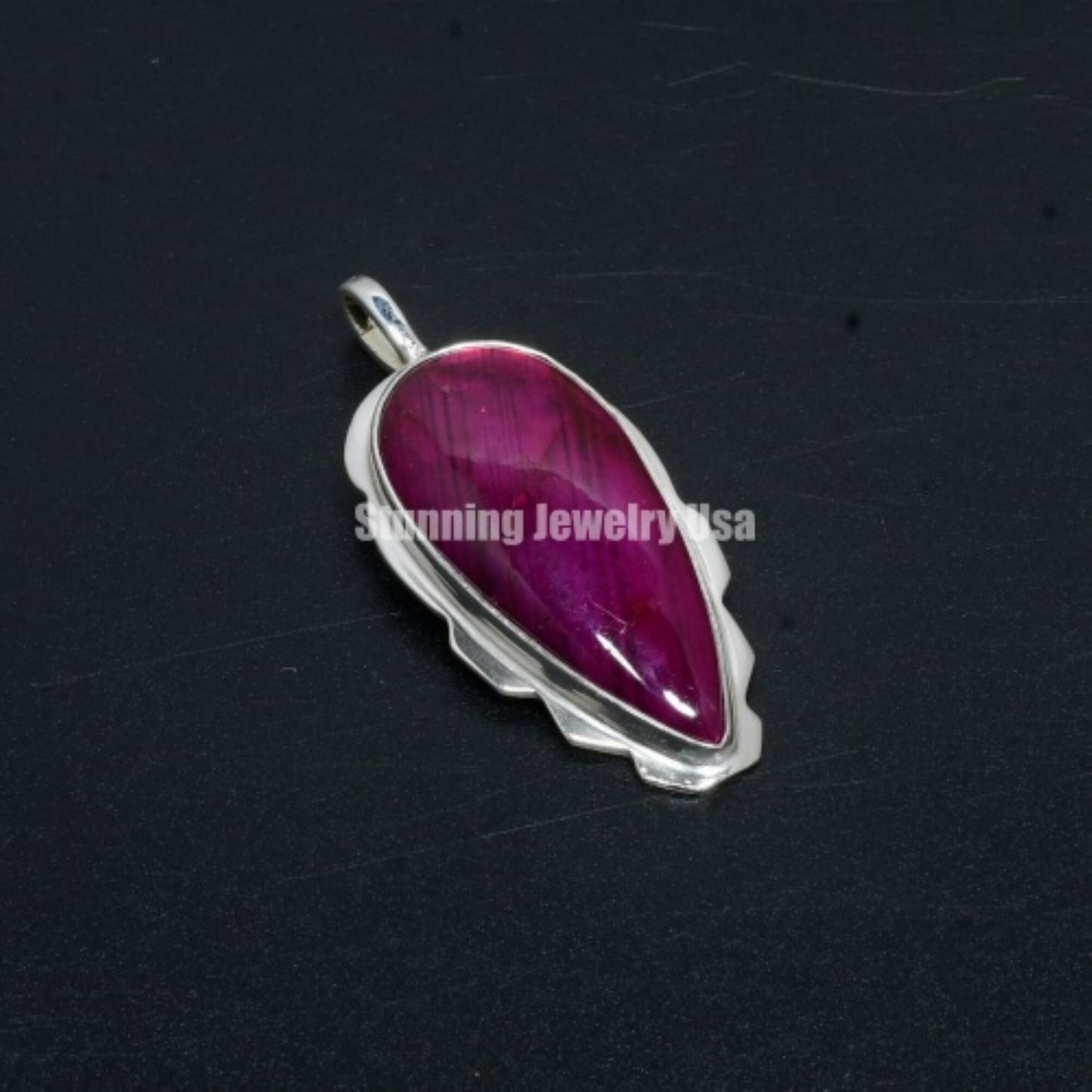 Pink Flash Labradorite Pendant