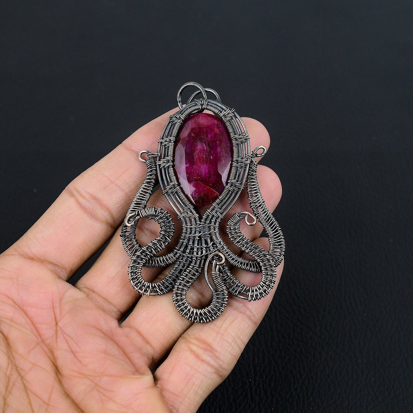 Kashmir Red Ruby Gemstone Pendant