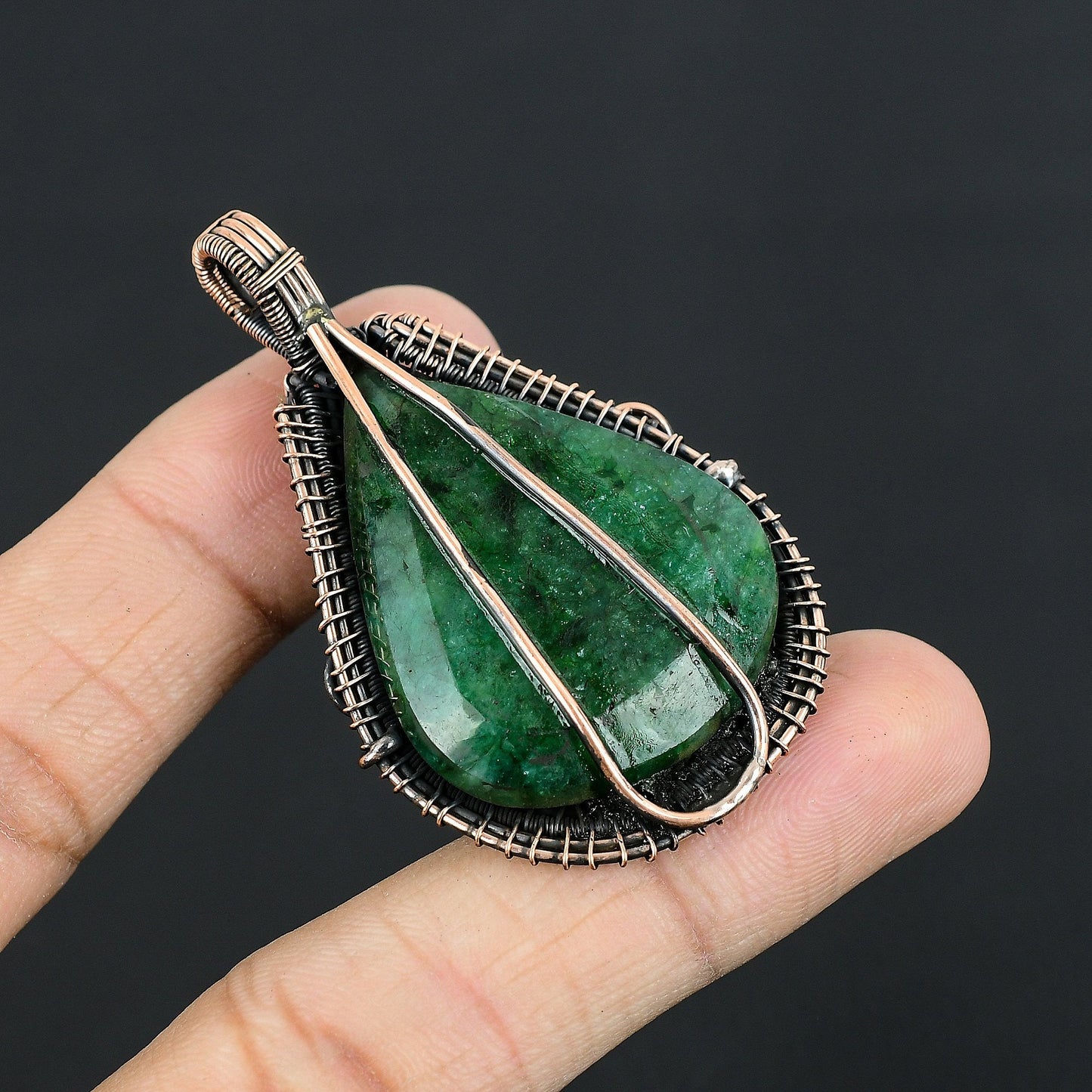 Green Emerald Gemstone Pendant