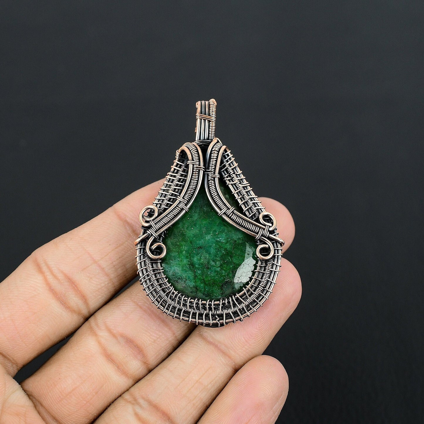 Green Emerald Gemstone Pendant