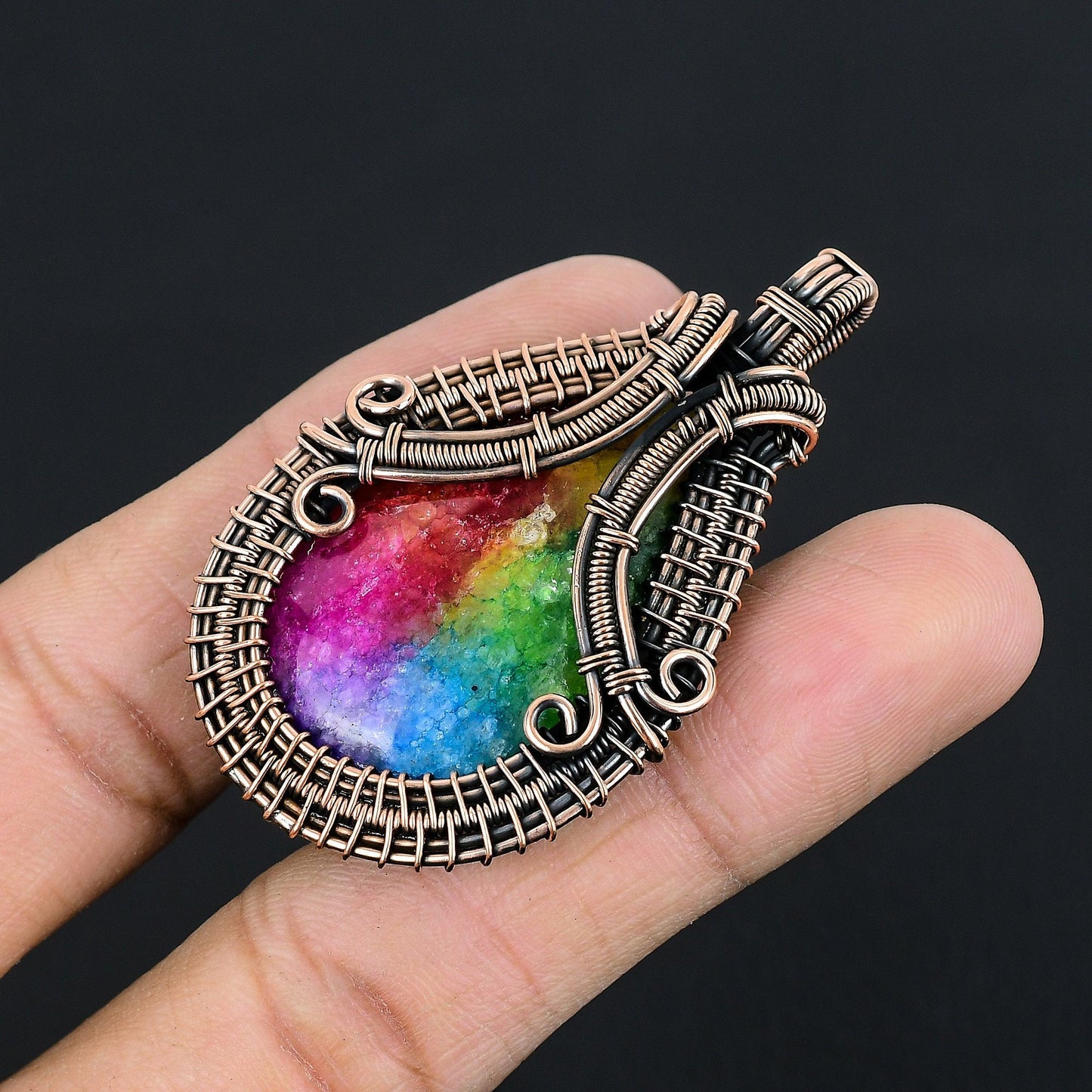 Rainbow Solar Quartz Gemstone Pendant