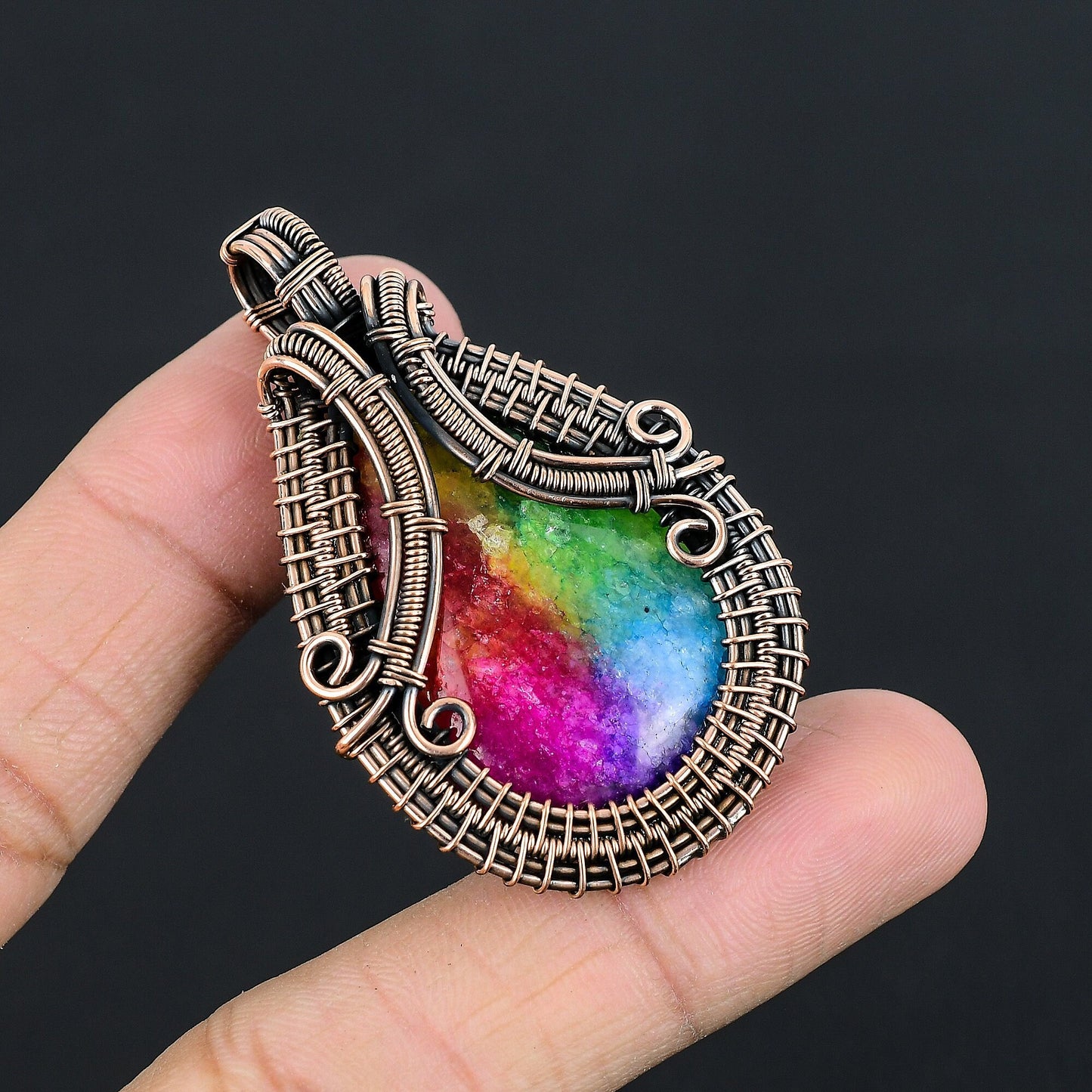 Rainbow Solar Quartz Gemstone Pendant
