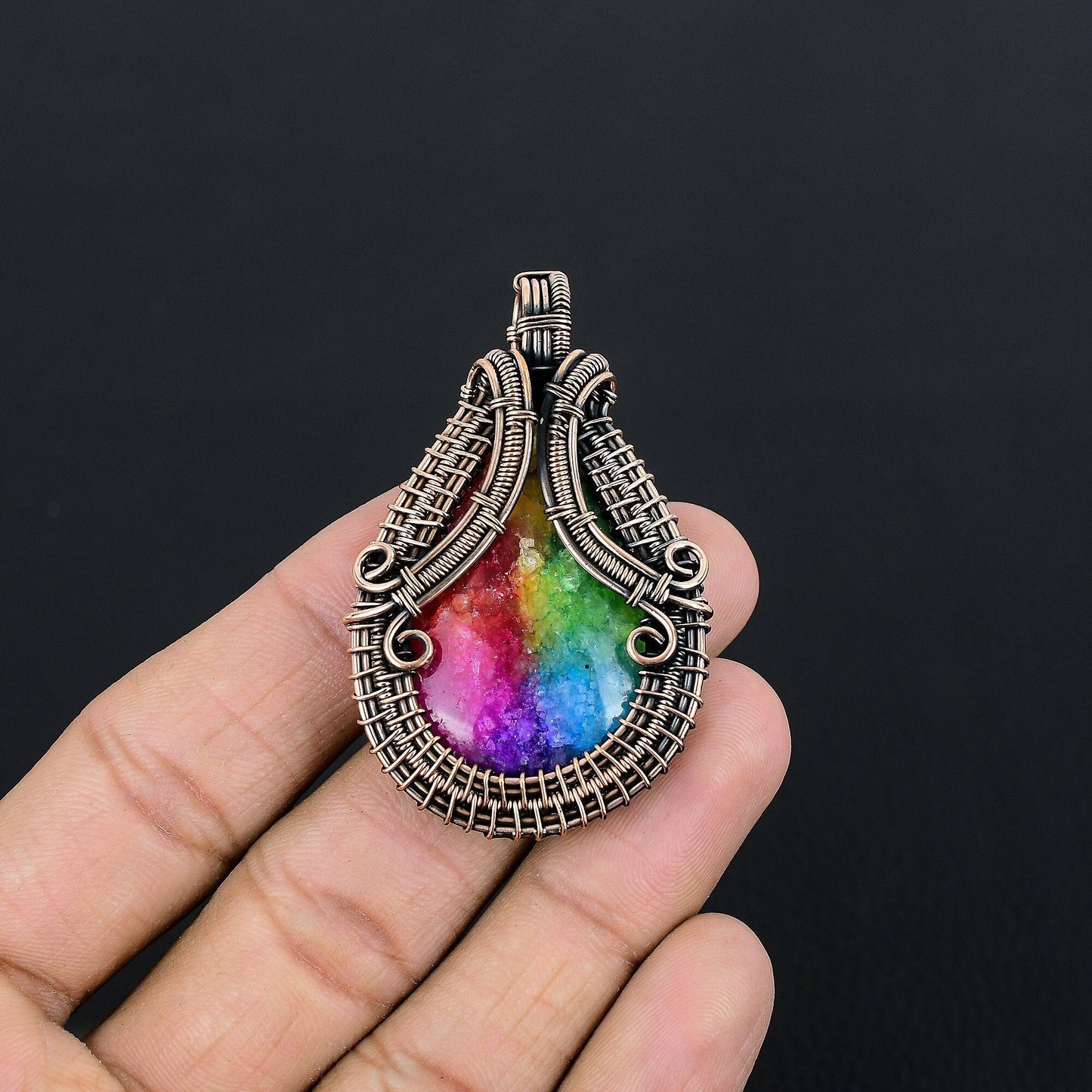 Rainbow Solar Quartz Gemstone Pendant