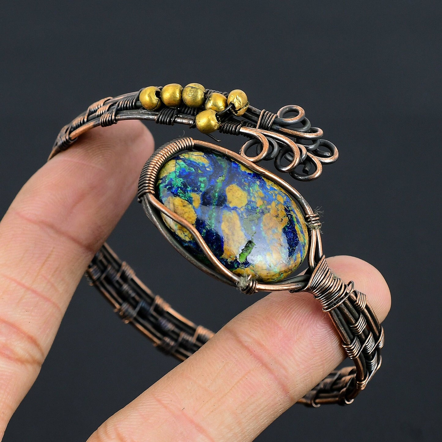 Blue Azurite Gemstone Bracelet