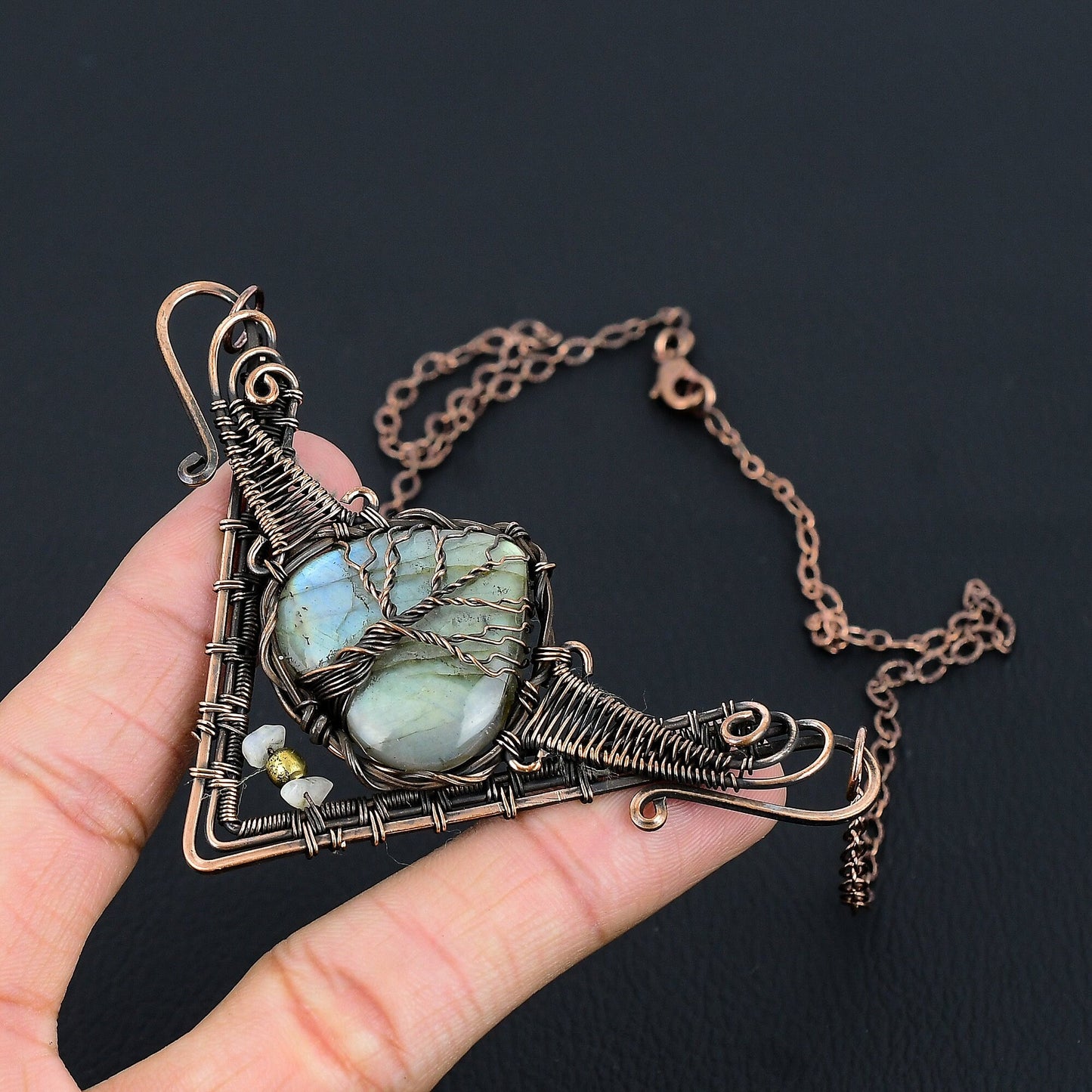 Blue Labradorite Gemstone Necklace