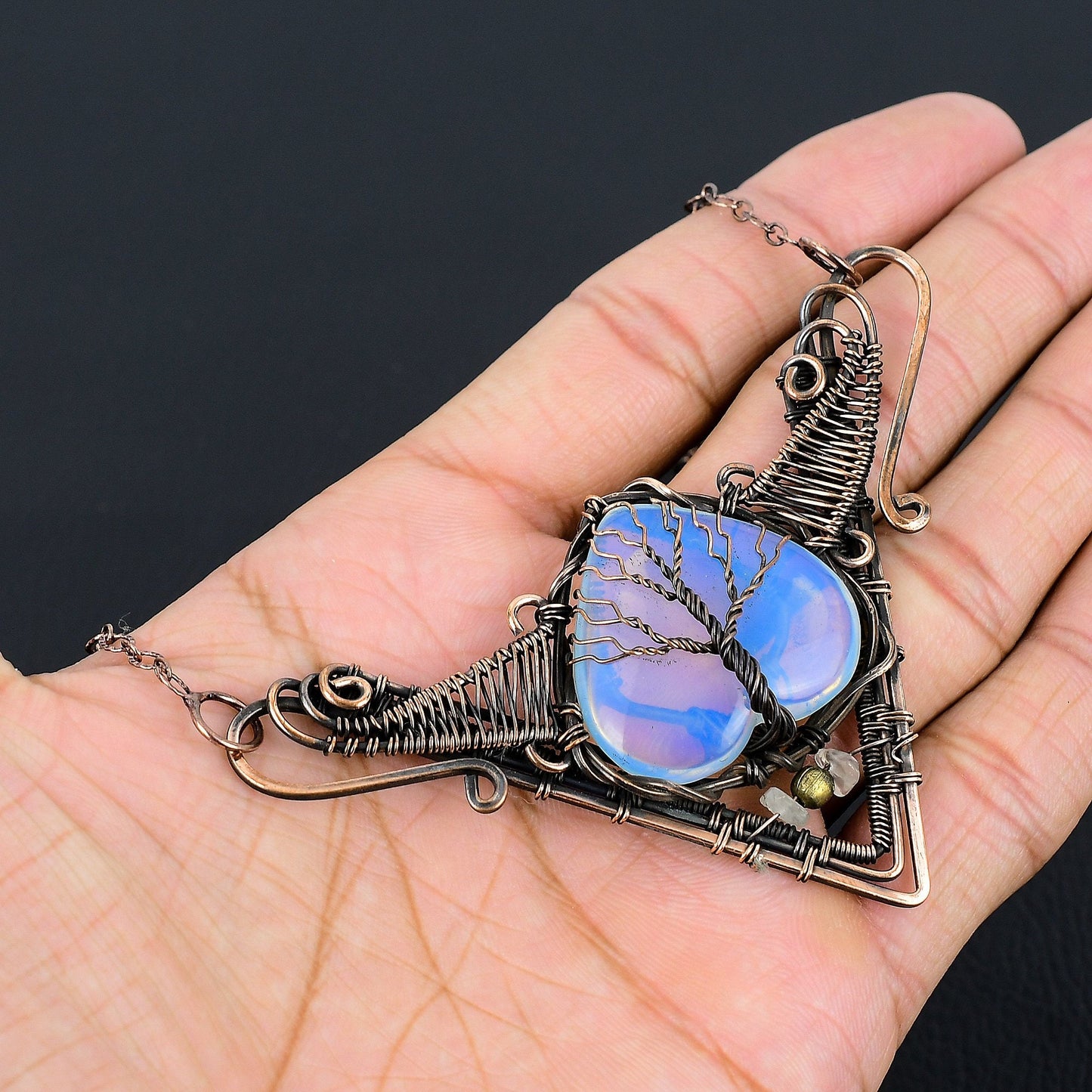 Milky White Opal Gemstone Pendant