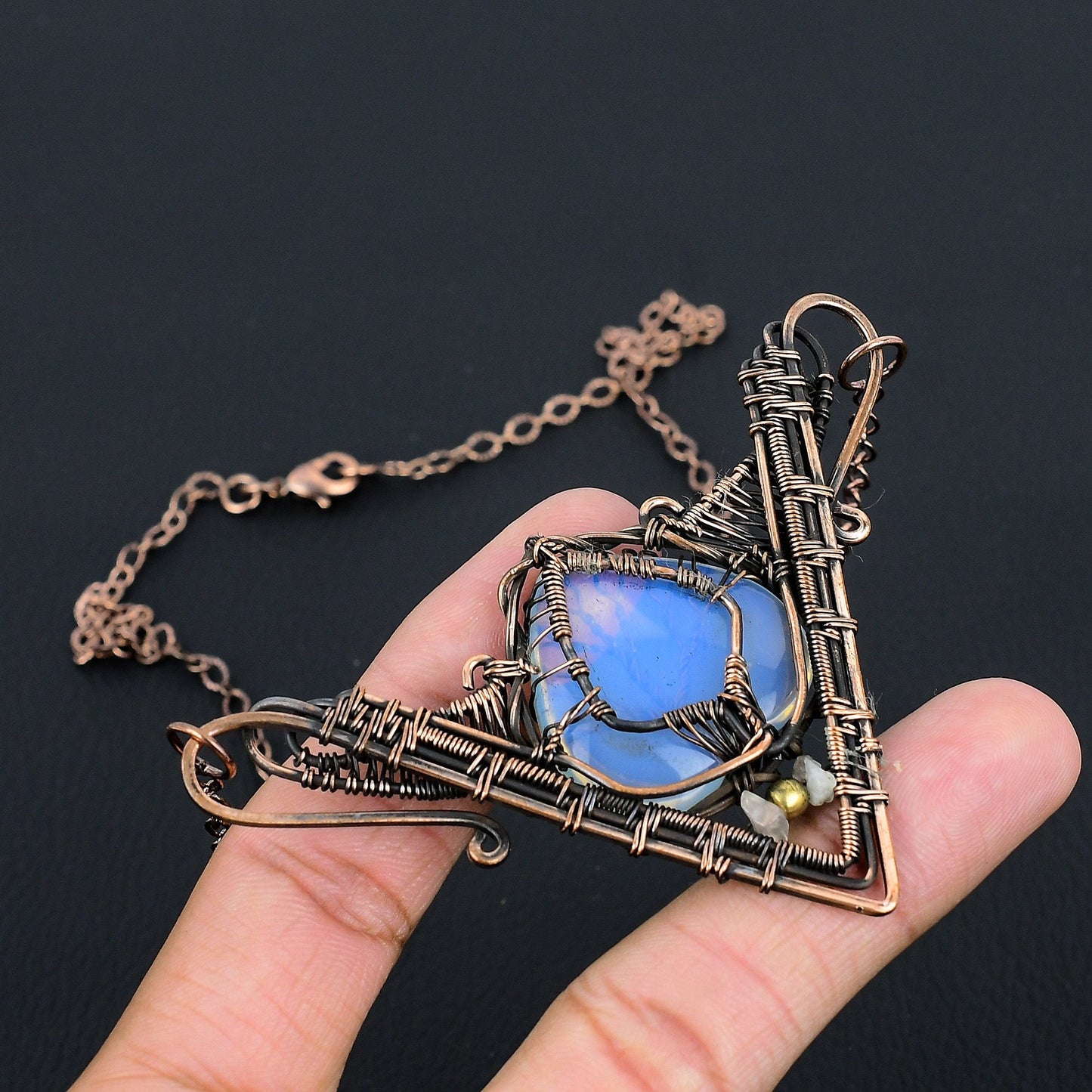 Milky White Opal Gemstone Pendant