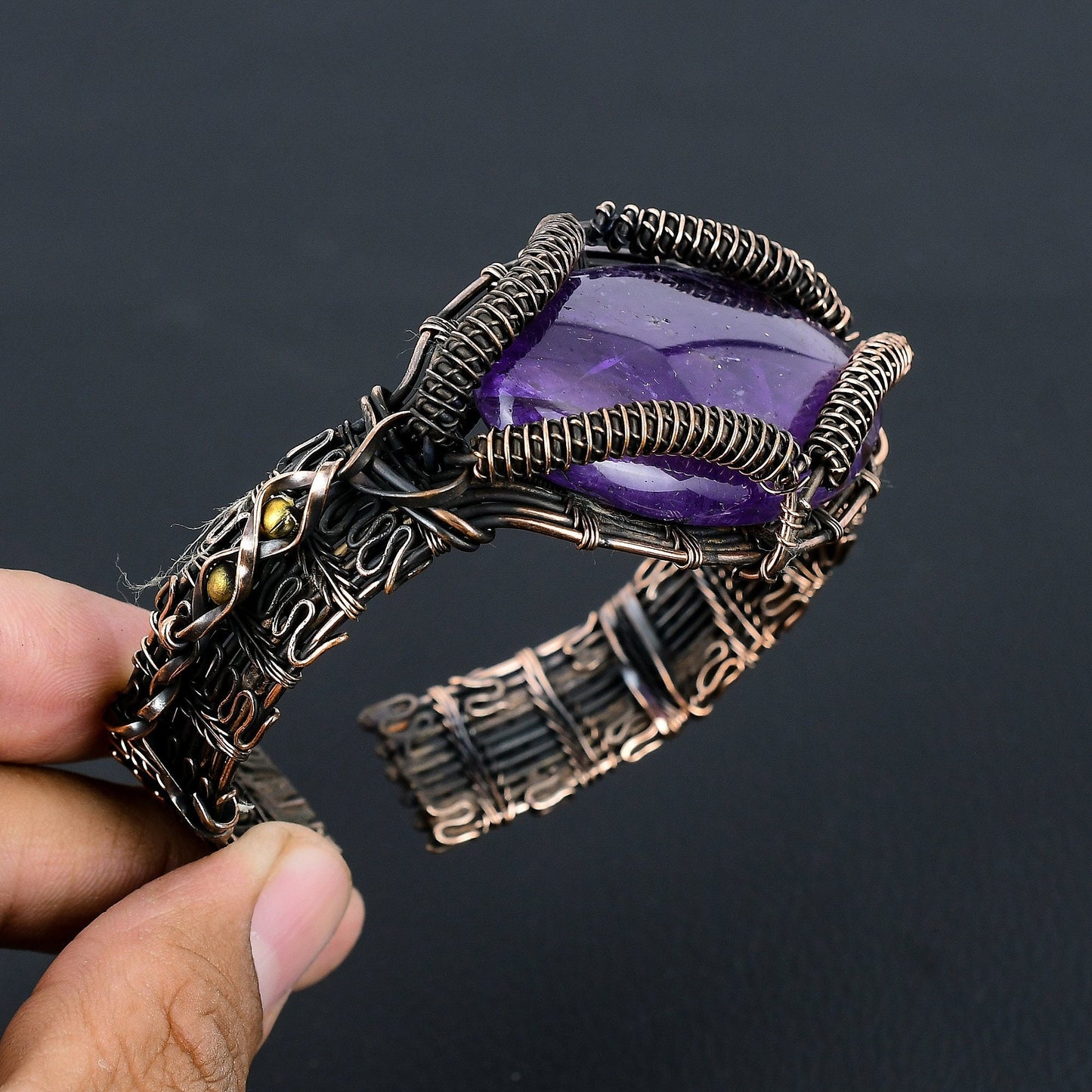 Purple Amethyst Gemstone Bracelet
