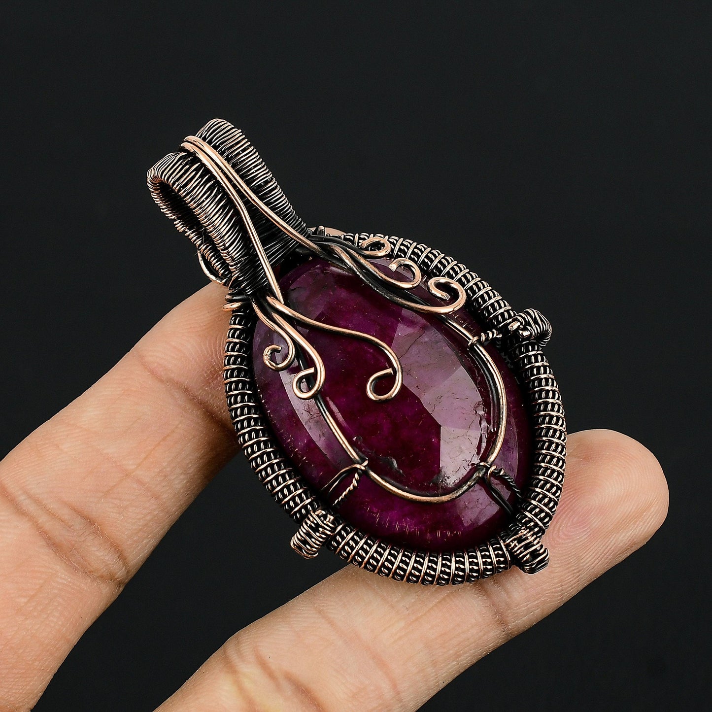 Kashmir Red Ruby Gemstone Pendant