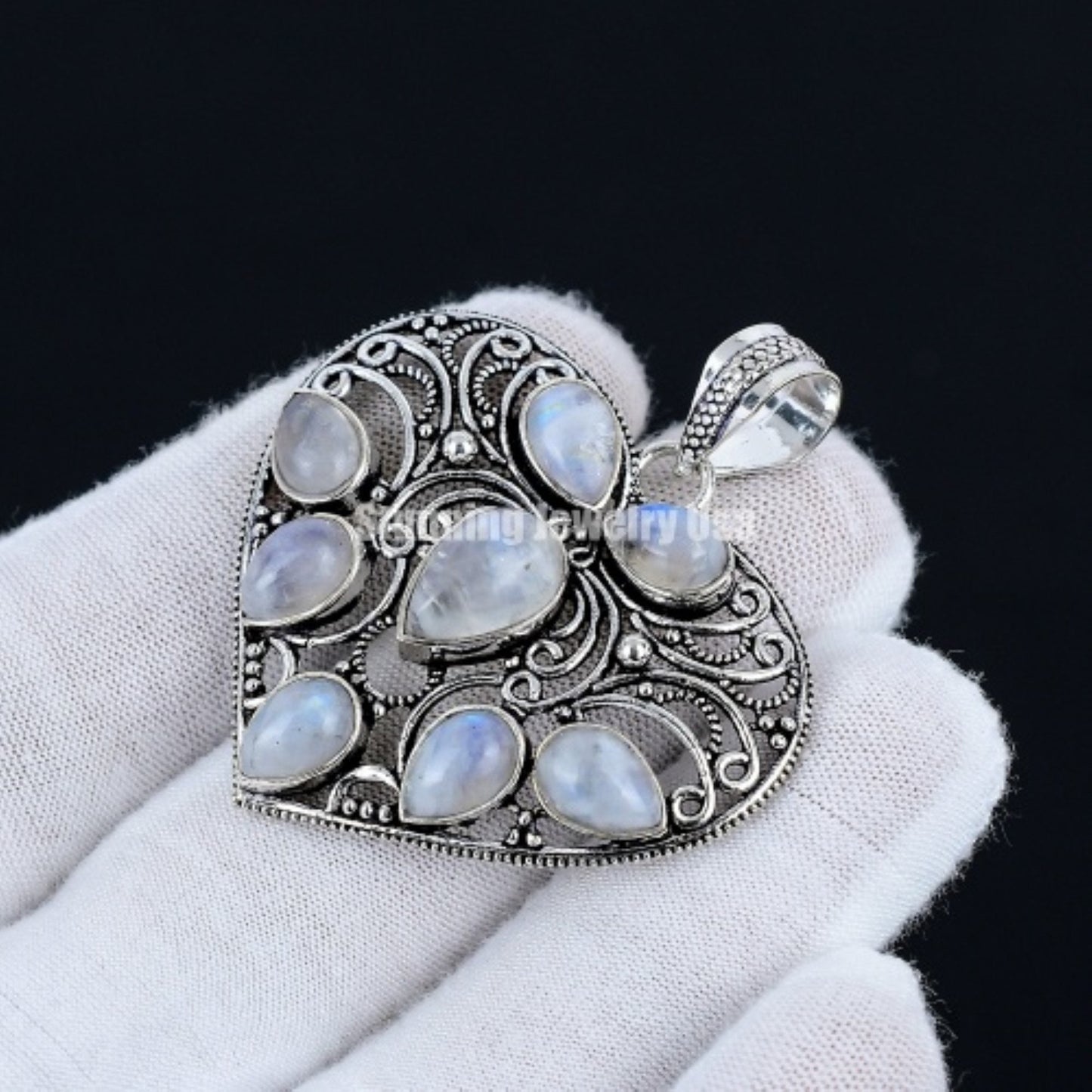 Rainbow Moonstone Gemstone Pendant