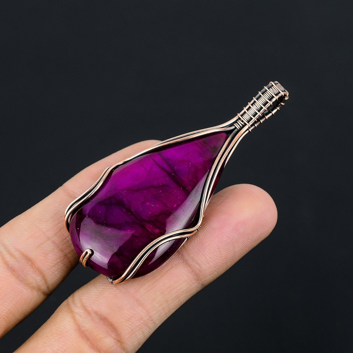 Purple Flash Labradorite Gemstone Pendant