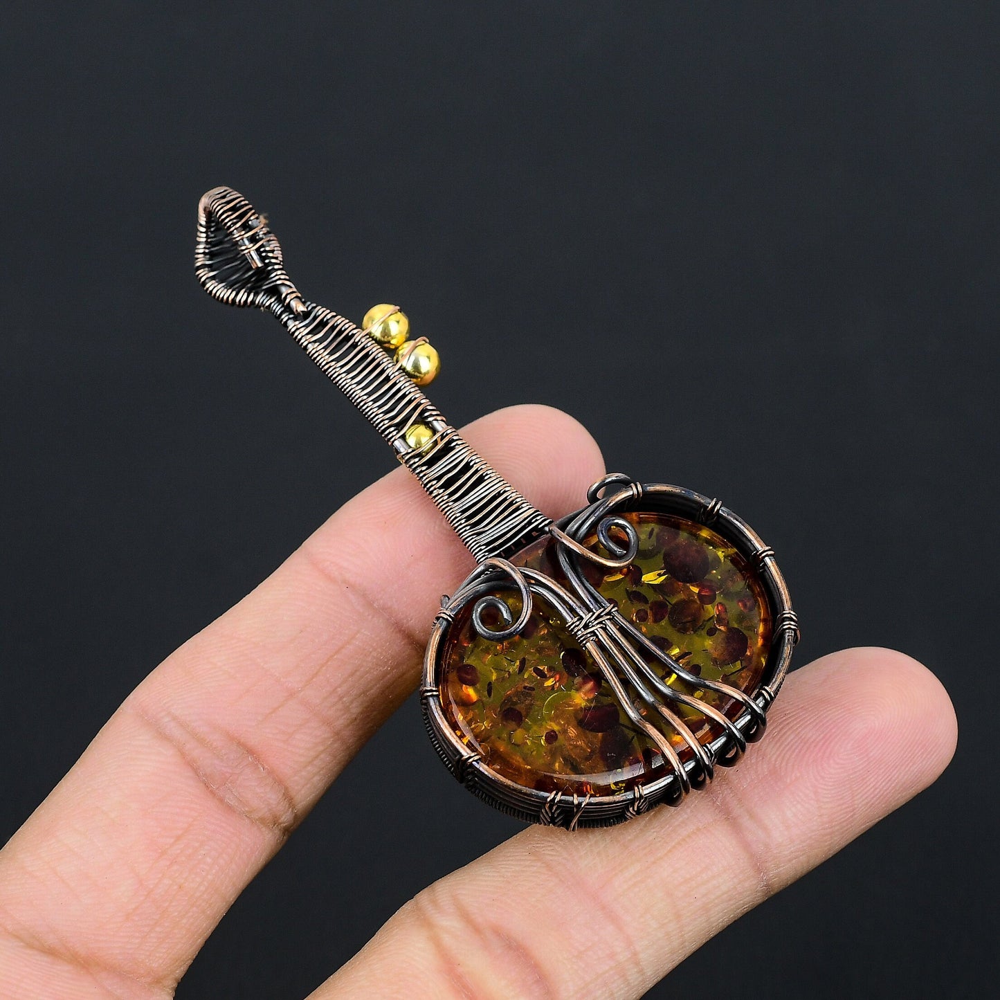 Honey Baltic Amber Gemstone Pendant
