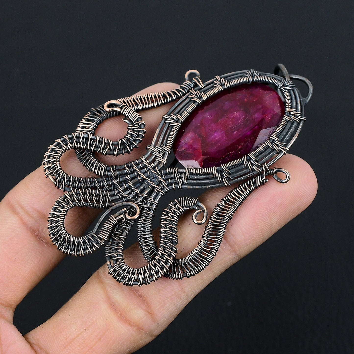 Kashmir Red Ruby Gemstone Pendant