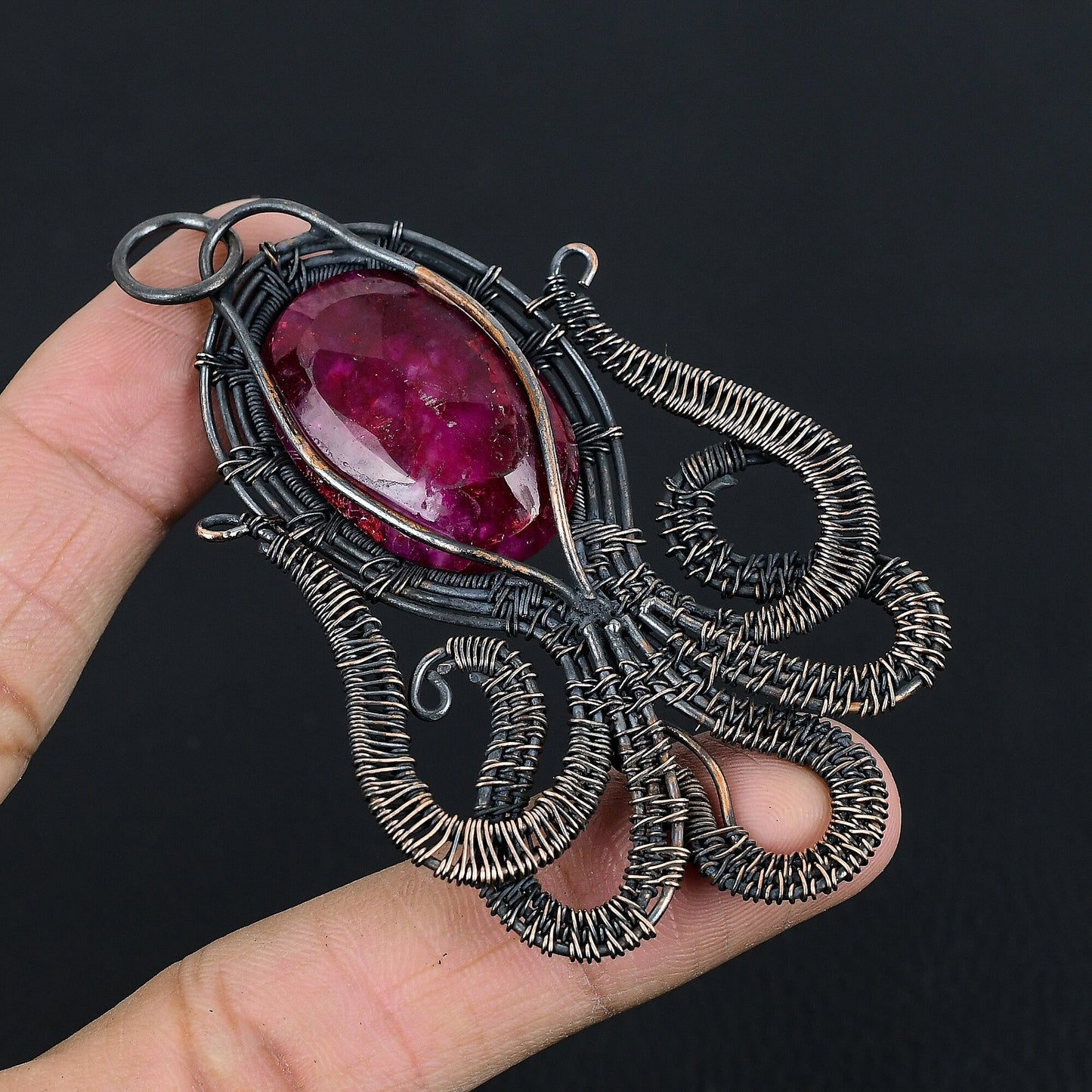 Kashmir Red Ruby Gemstone Pendant