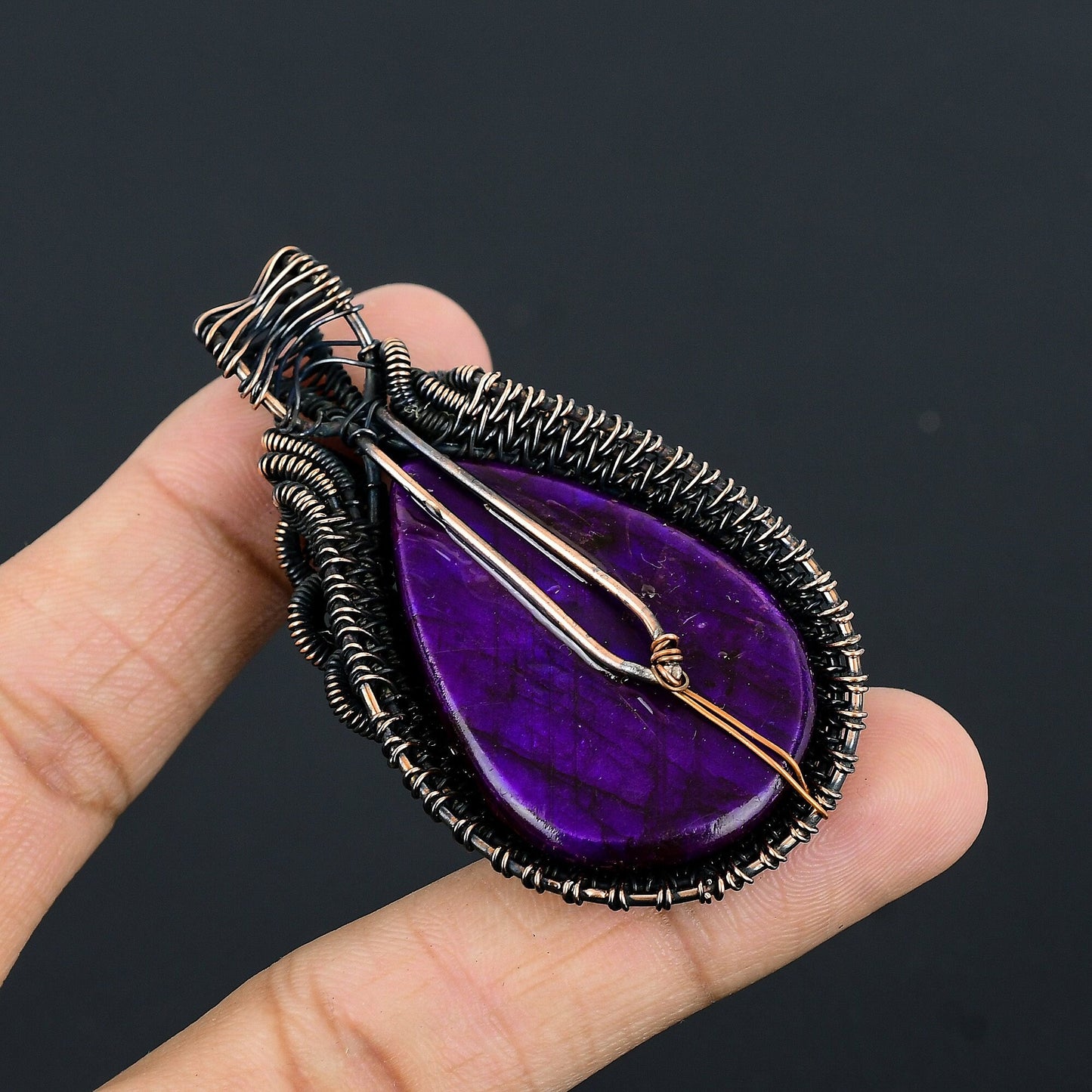 Purple Labradorite Gemstone Pendant