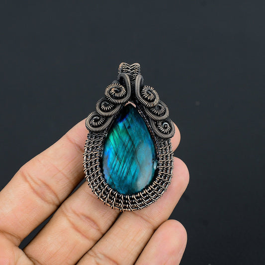 Blue Labradorite Gemstone Pendant