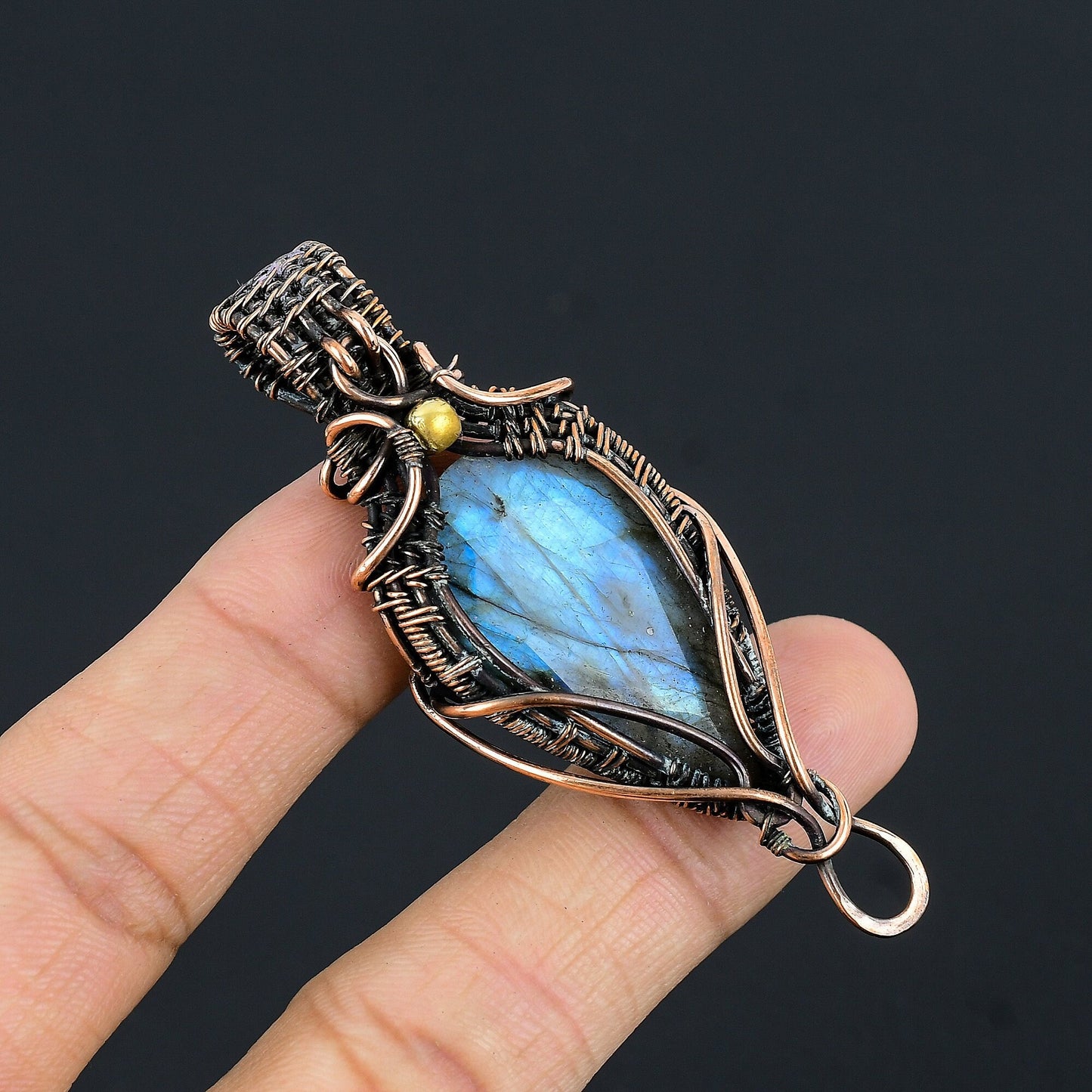 Blue Labradorite Gemstone Pendant