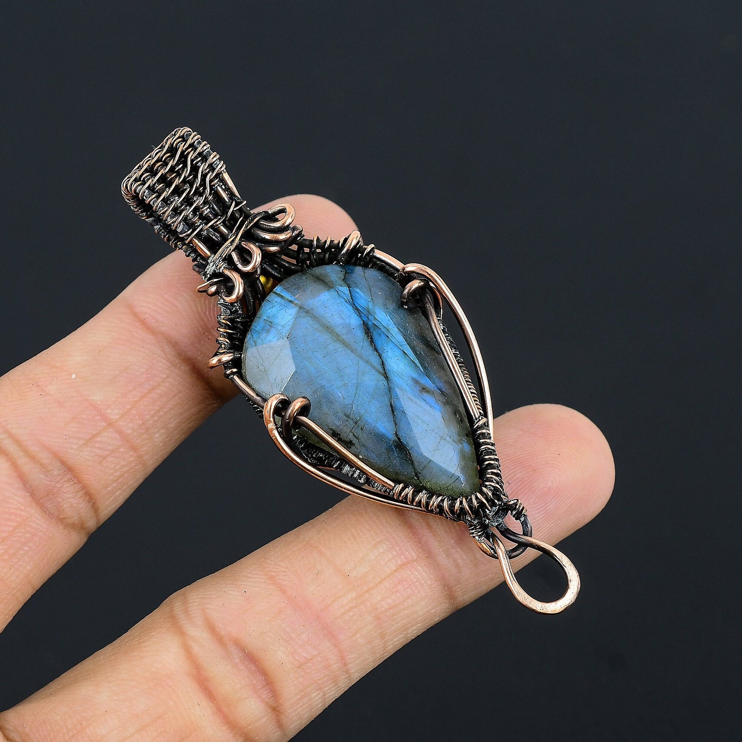 Blue Labradorite Gemstone Pendant