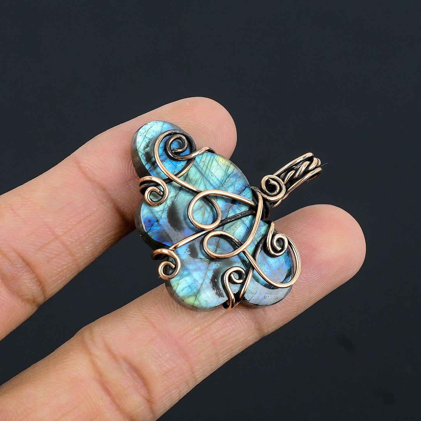 Blue Labradorite Gemstone Pendant