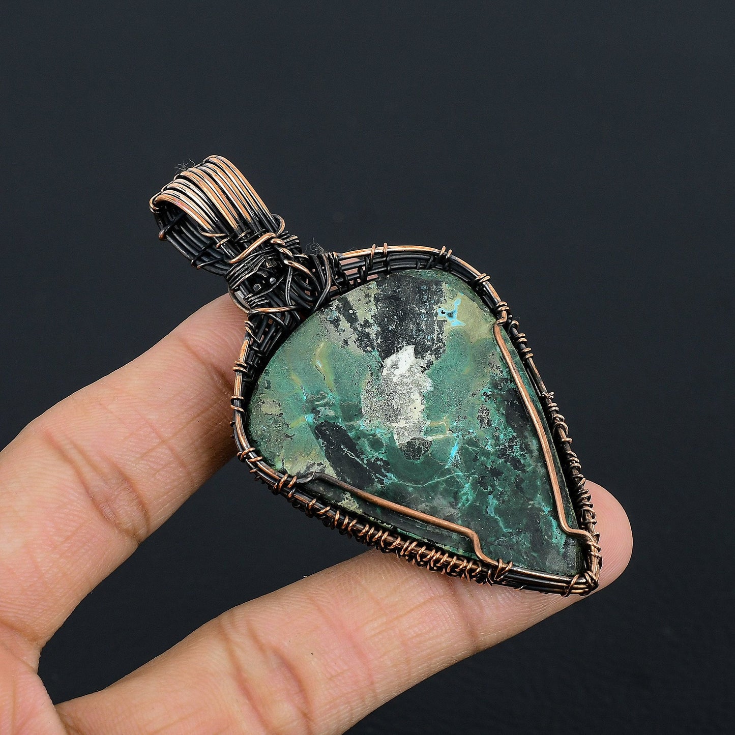 Blue Azurite Gemstone Pendant