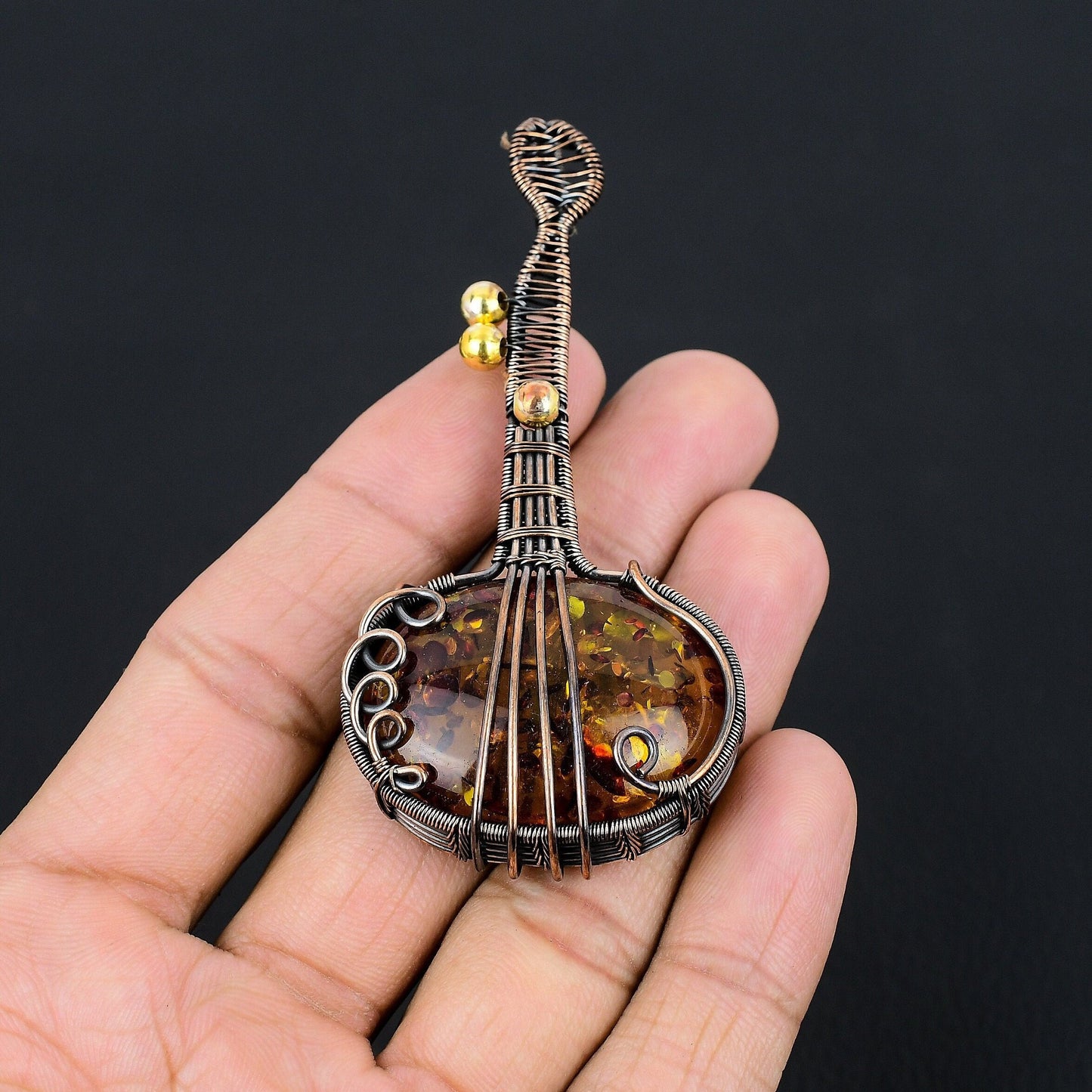 Honey Baltic Amber Gemstone Pendant