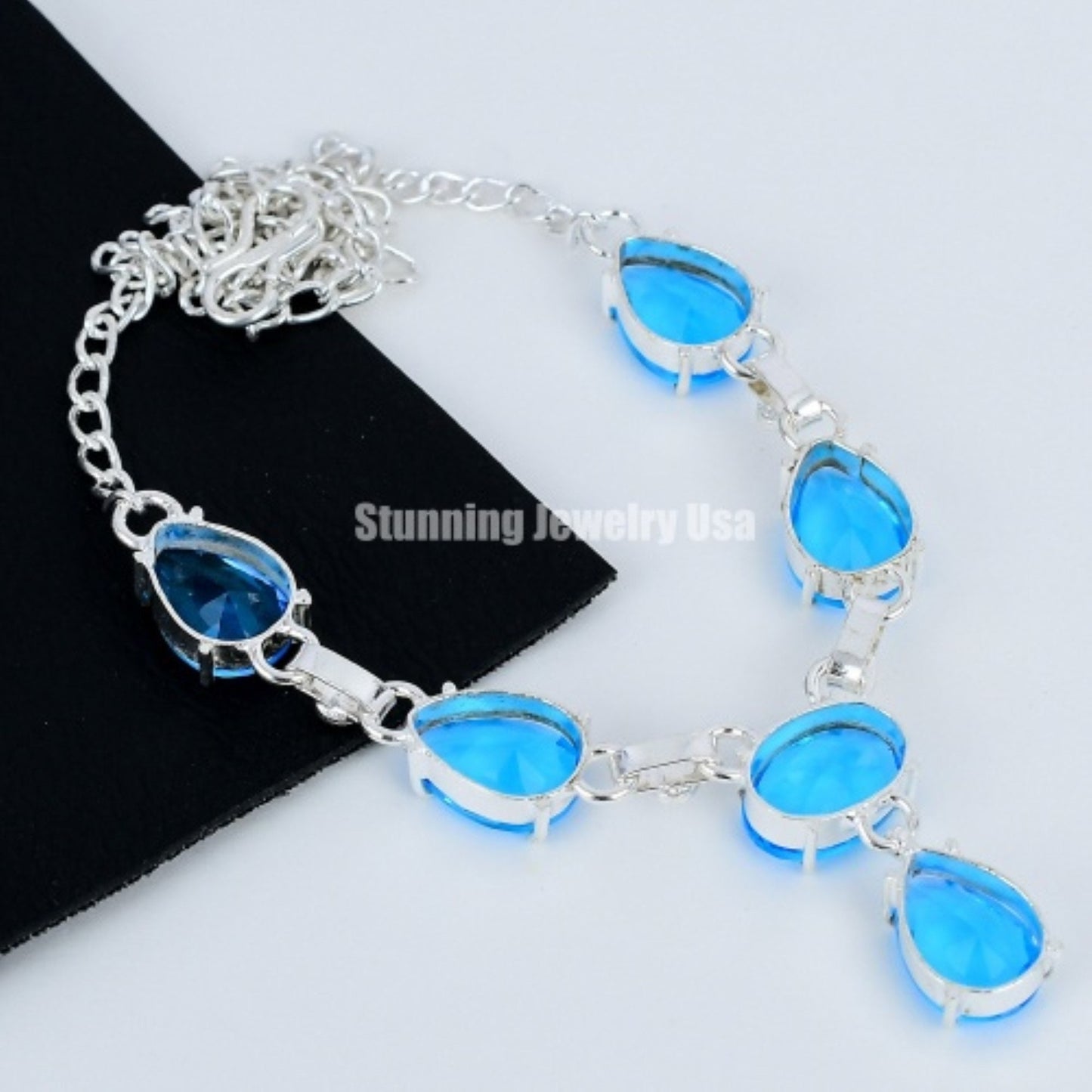Blue Topaz Gemstone Necklace