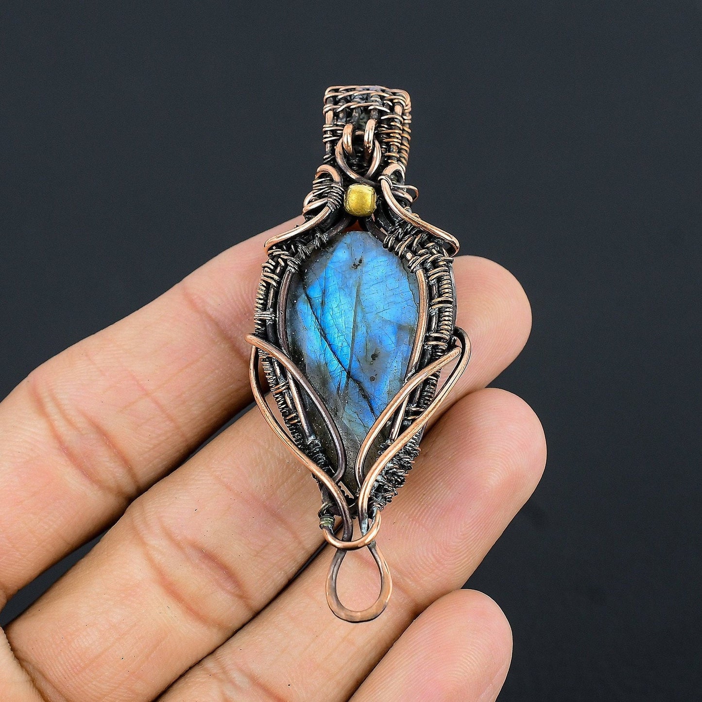 Blue Labradorite Gemstone Pendant