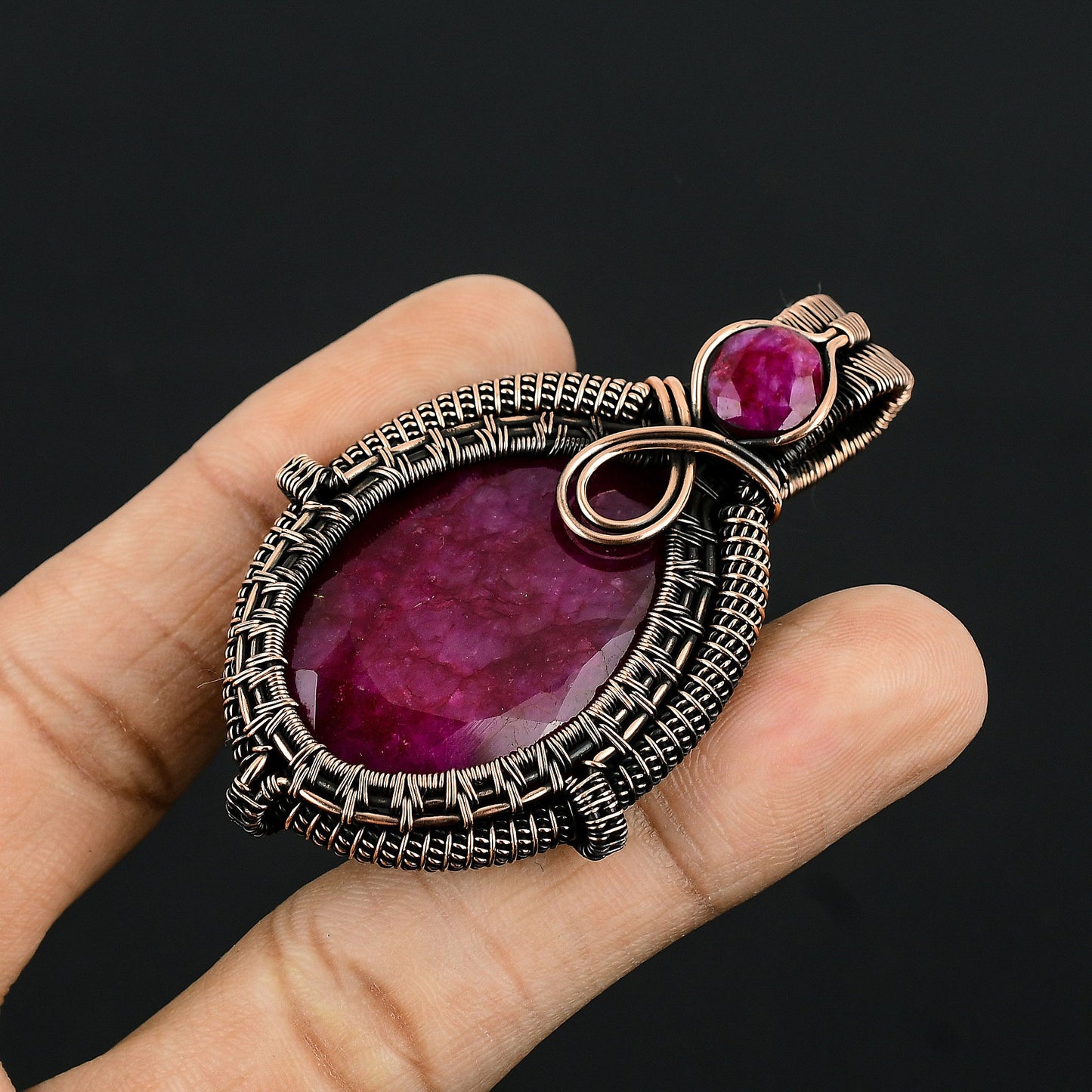 Kashmir Red Ruby Gemstone Pendant