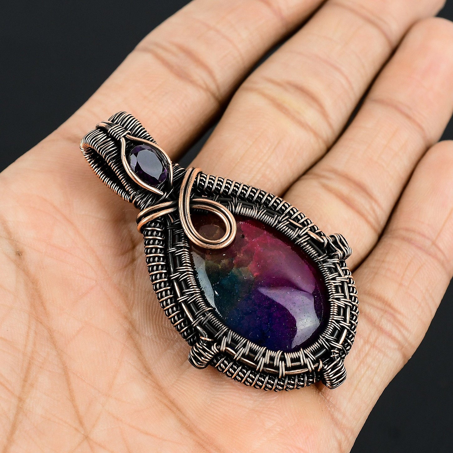 Rainbow Solar Quartz Gemstone Pendant