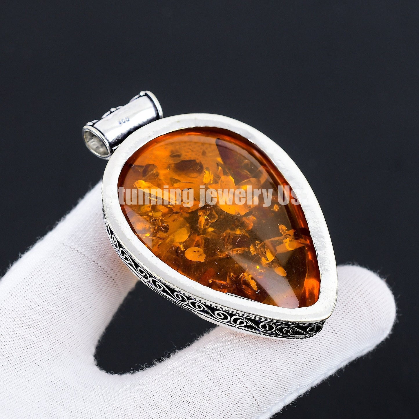 Honey Amber Gemstone Pendant