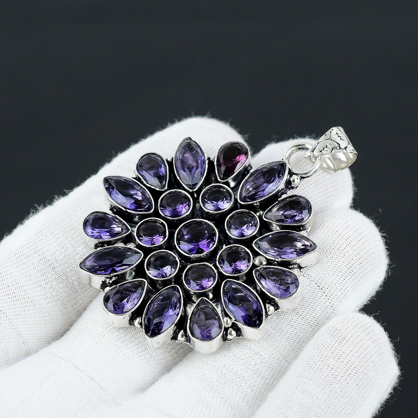 Purple Amethyst Gemstone Pendant