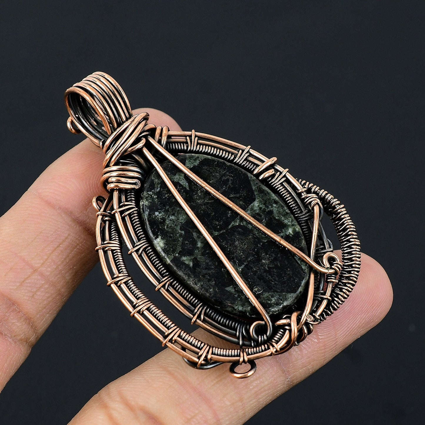 Black Star Galaxy Gemstone Pendant