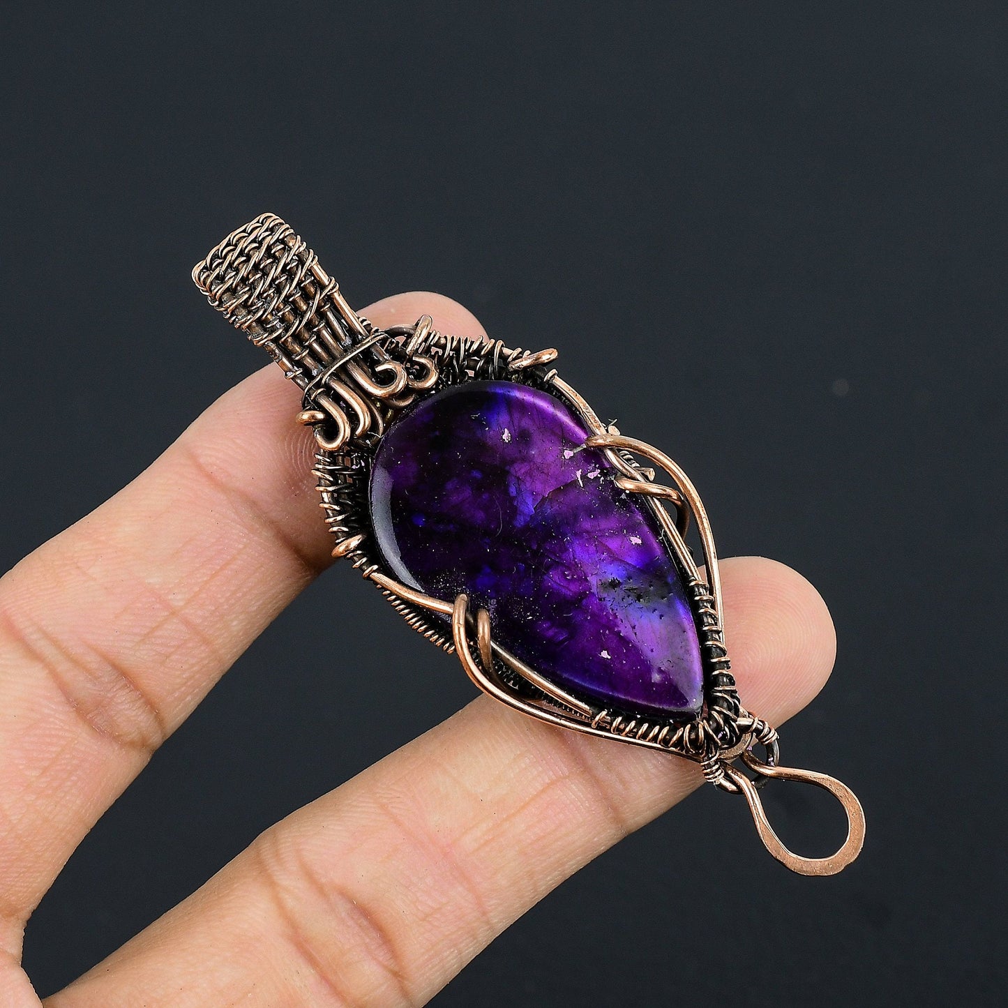 Purple Labradorite Gemstone Pendant
