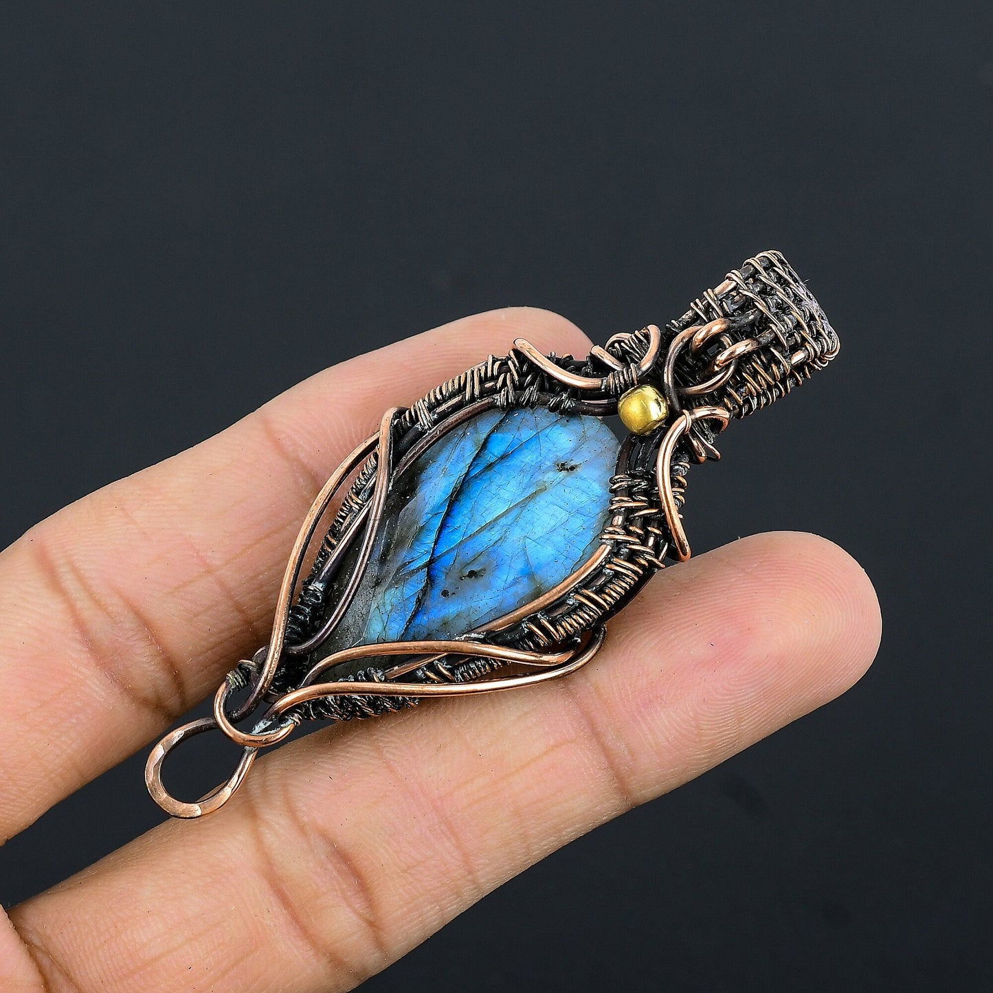 Blue Labradorite Gemstone Pendant