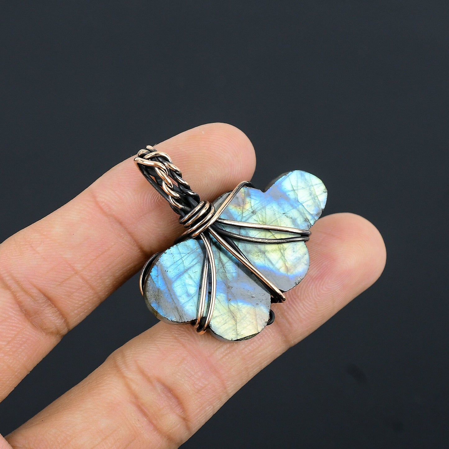 Blue Labradorite Gemstone Pendant