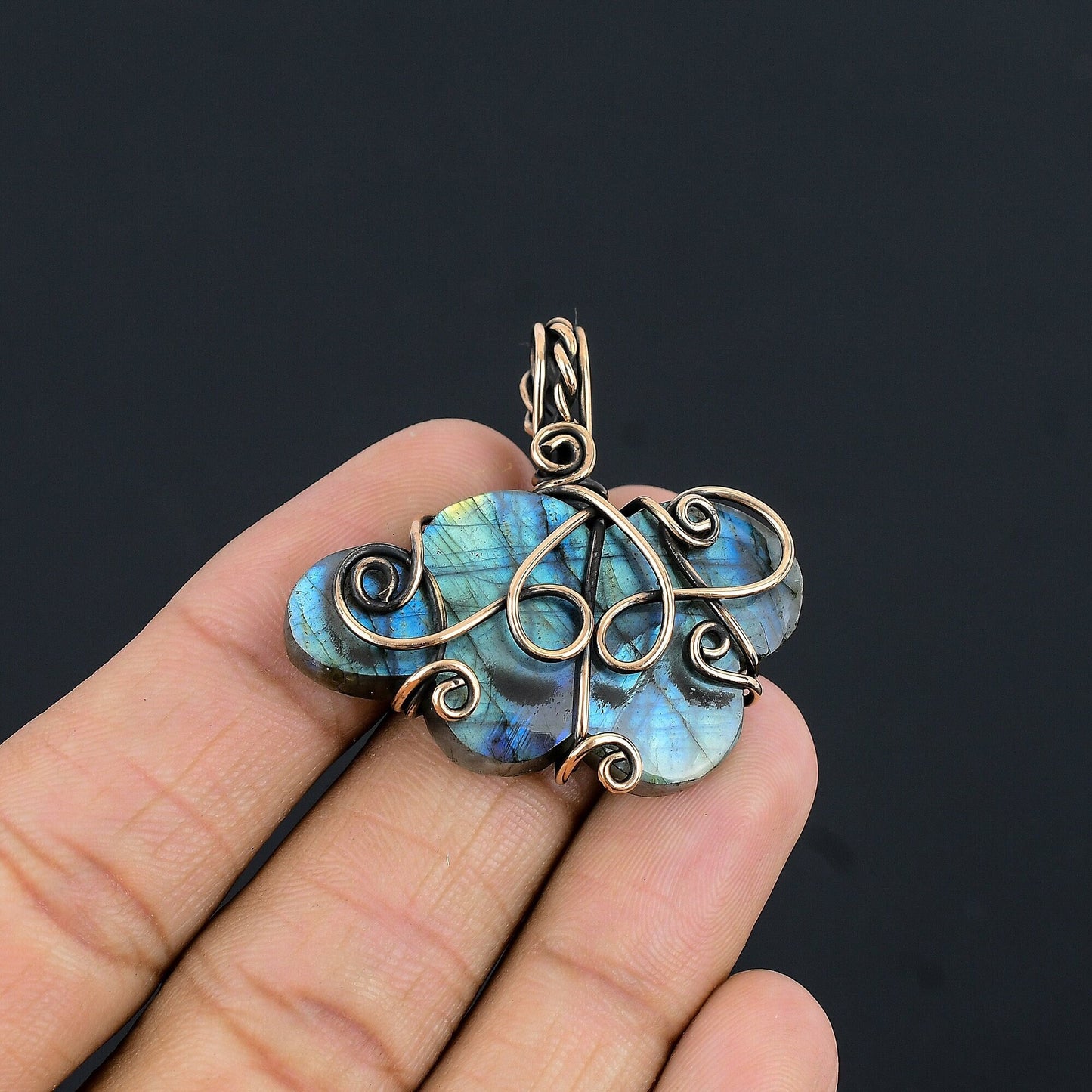 Blue Labradorite Gemstone Pendant